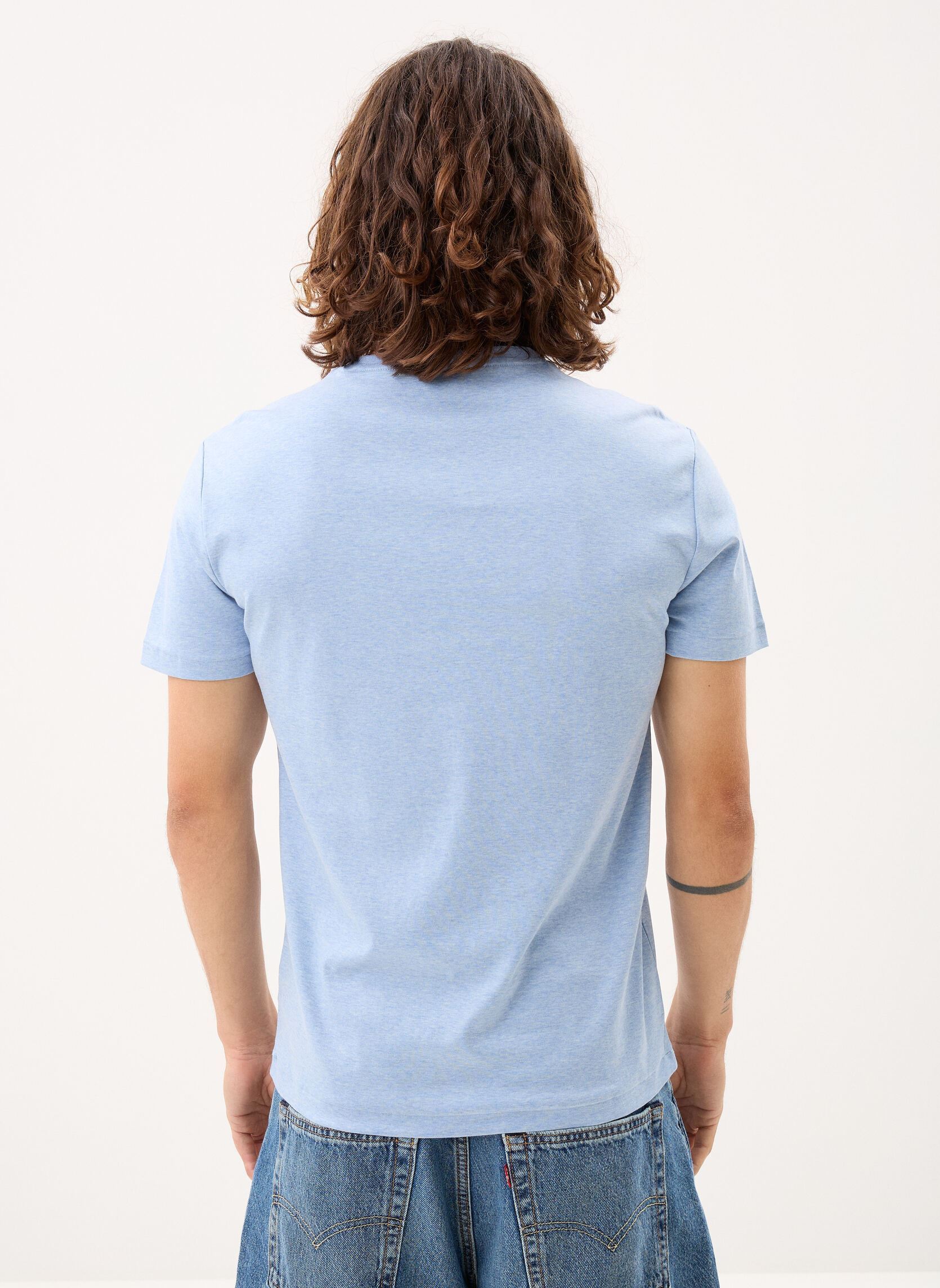 Tee-shirts T-Shirt Coupe Ajustée En Coton Doux 7107 homme bleu Polo Ralph Lauren Tee-shirts T-Shirt Coupe Ajustée En Coton Doux 7107 homme bleu ISLE HEATHER
