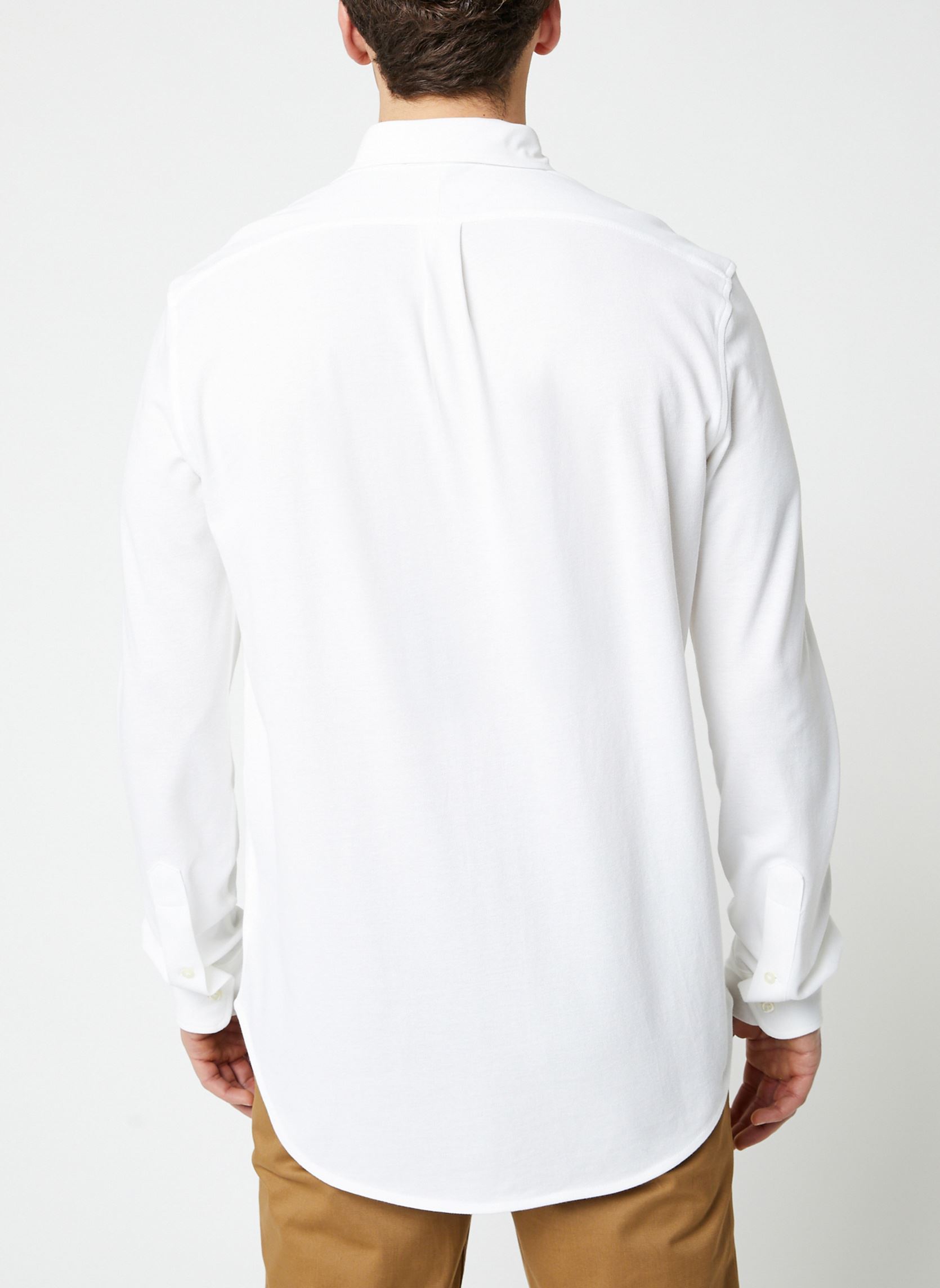 Hemden Chemise ultra-légère en coton piqué heren wit Polo Ralph Lauren Hemden Chemise ultra-légère en coton piqué heren wit WHITE