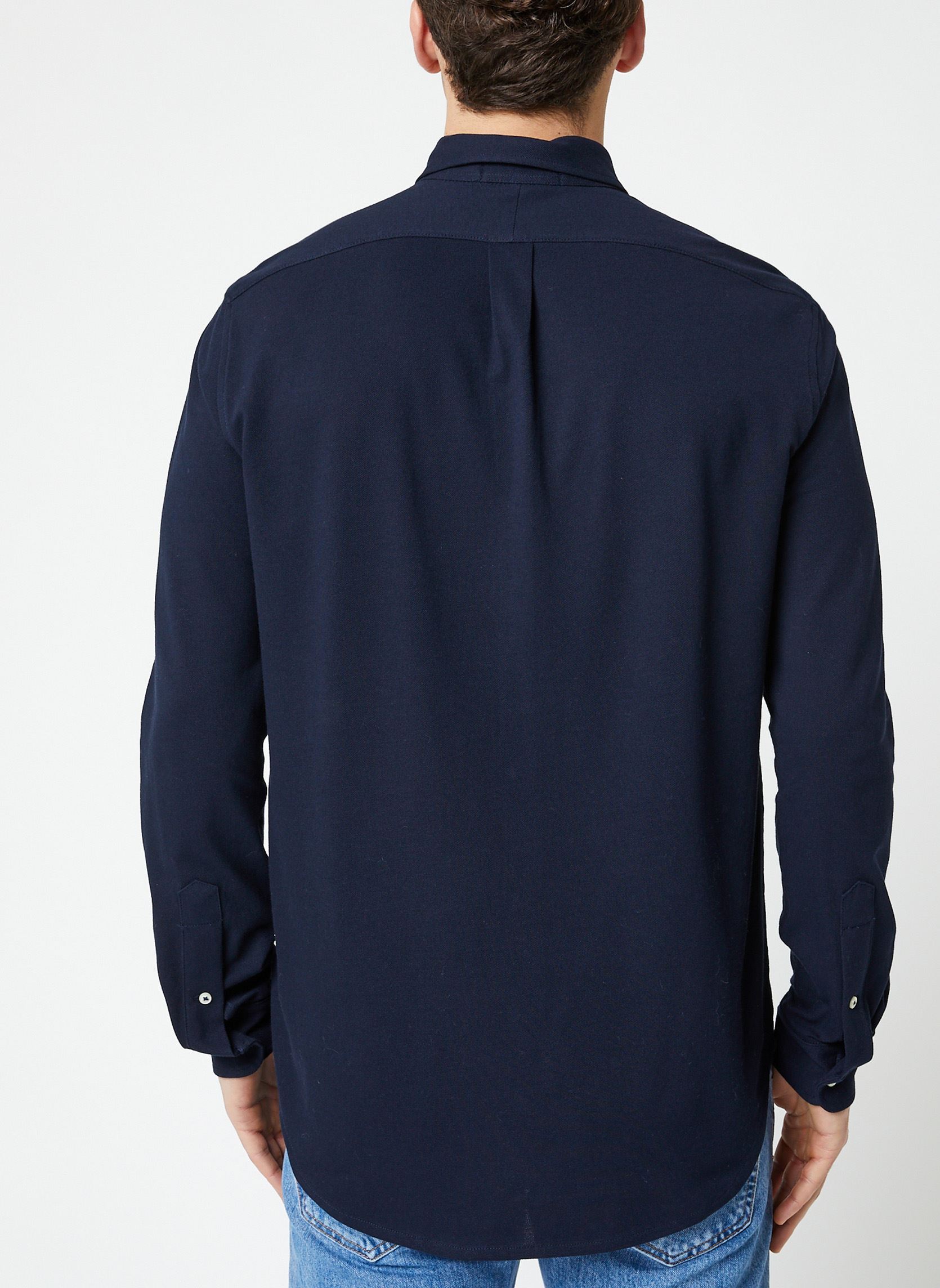 Chemises Chemise ultra-légère en coton piqué homme bleu Polo Ralph Lauren Chemises Chemise ultra-légère en coton piqué homme bleu AVIATOR NAVY