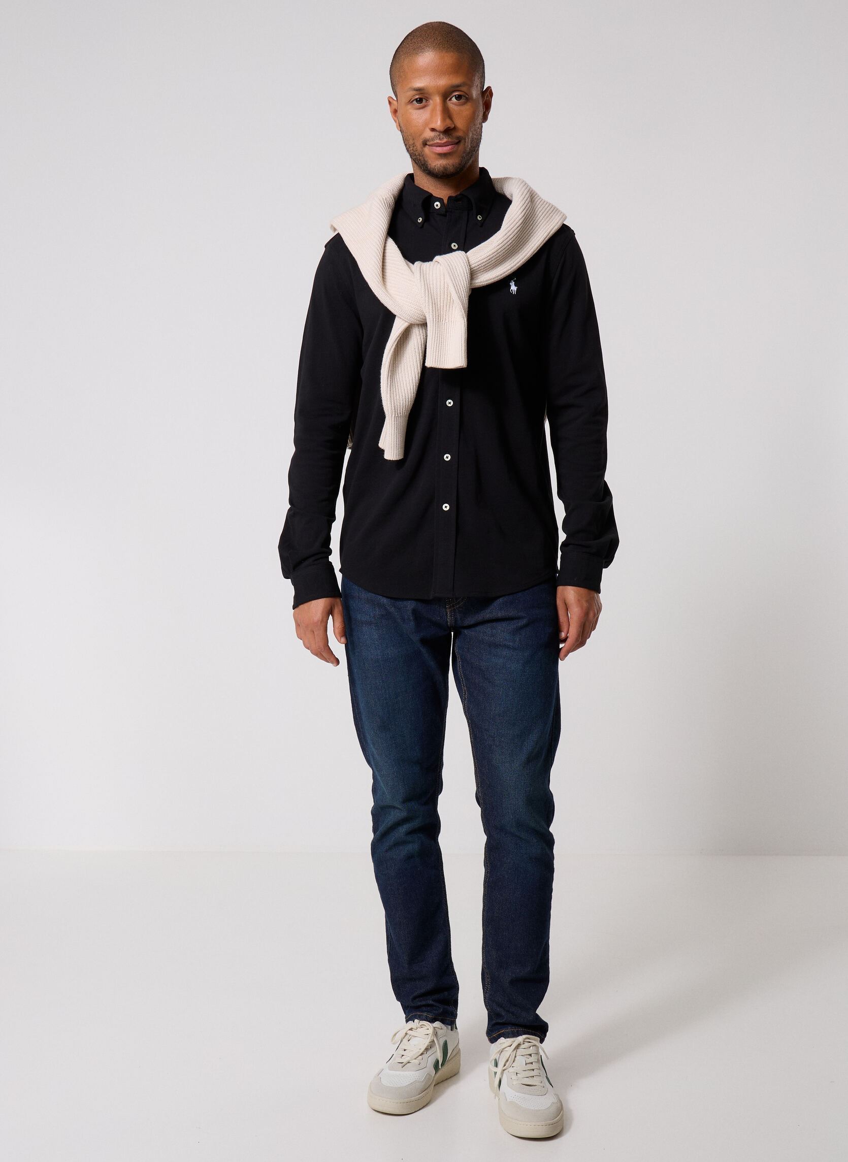 Hemden Chemise ultra-légère en coton piqué herren schwarz Polo Ralph Lauren Hemden Chemise ultra-légère en coton piqué herren schwarz POLO BLACK