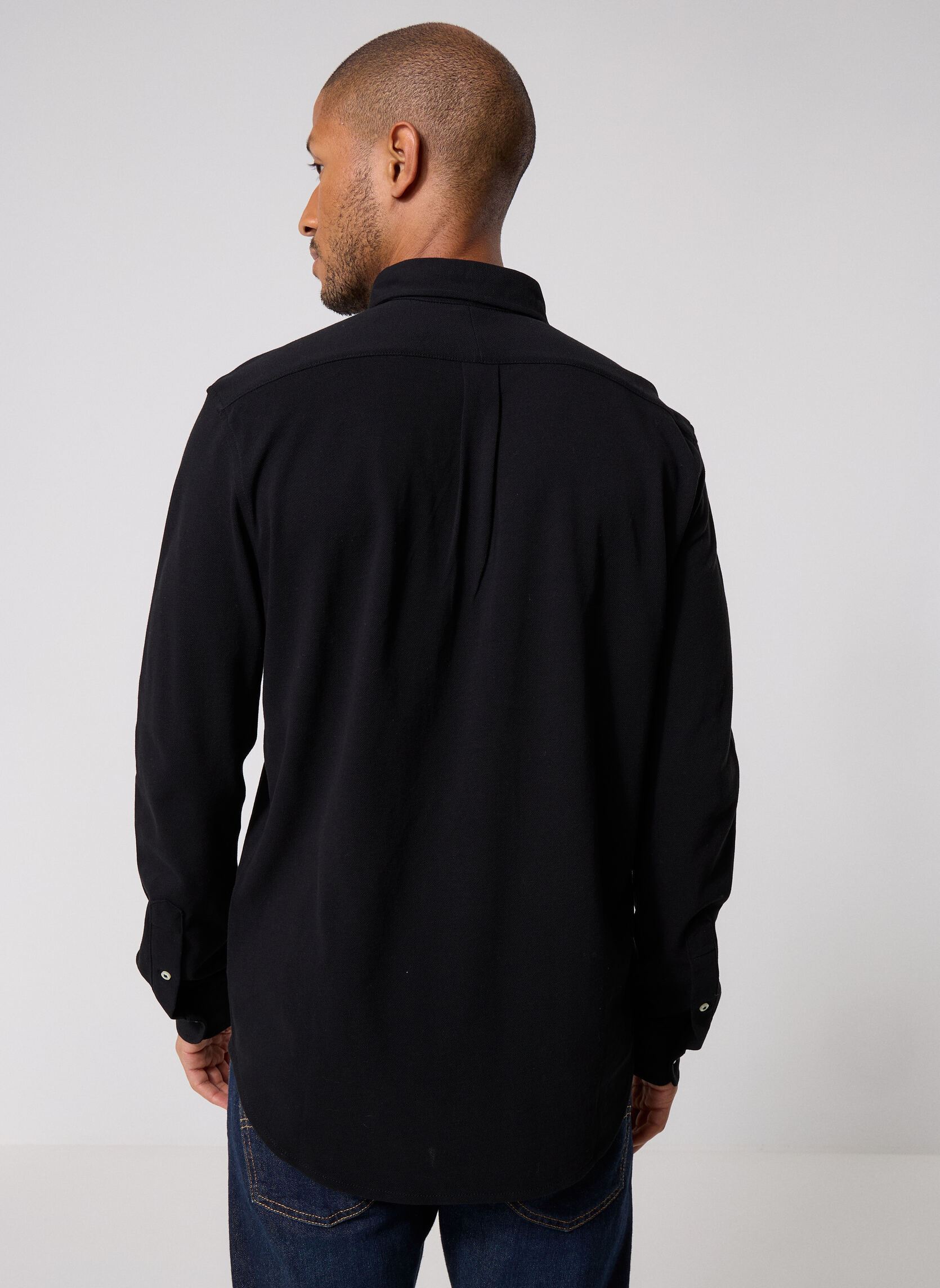 Hemden Chemise ultra-légère en coton piqué herren schwarz Polo Ralph Lauren Hemden Chemise ultra-légère en coton piqué herren schwarz POLO BLACK