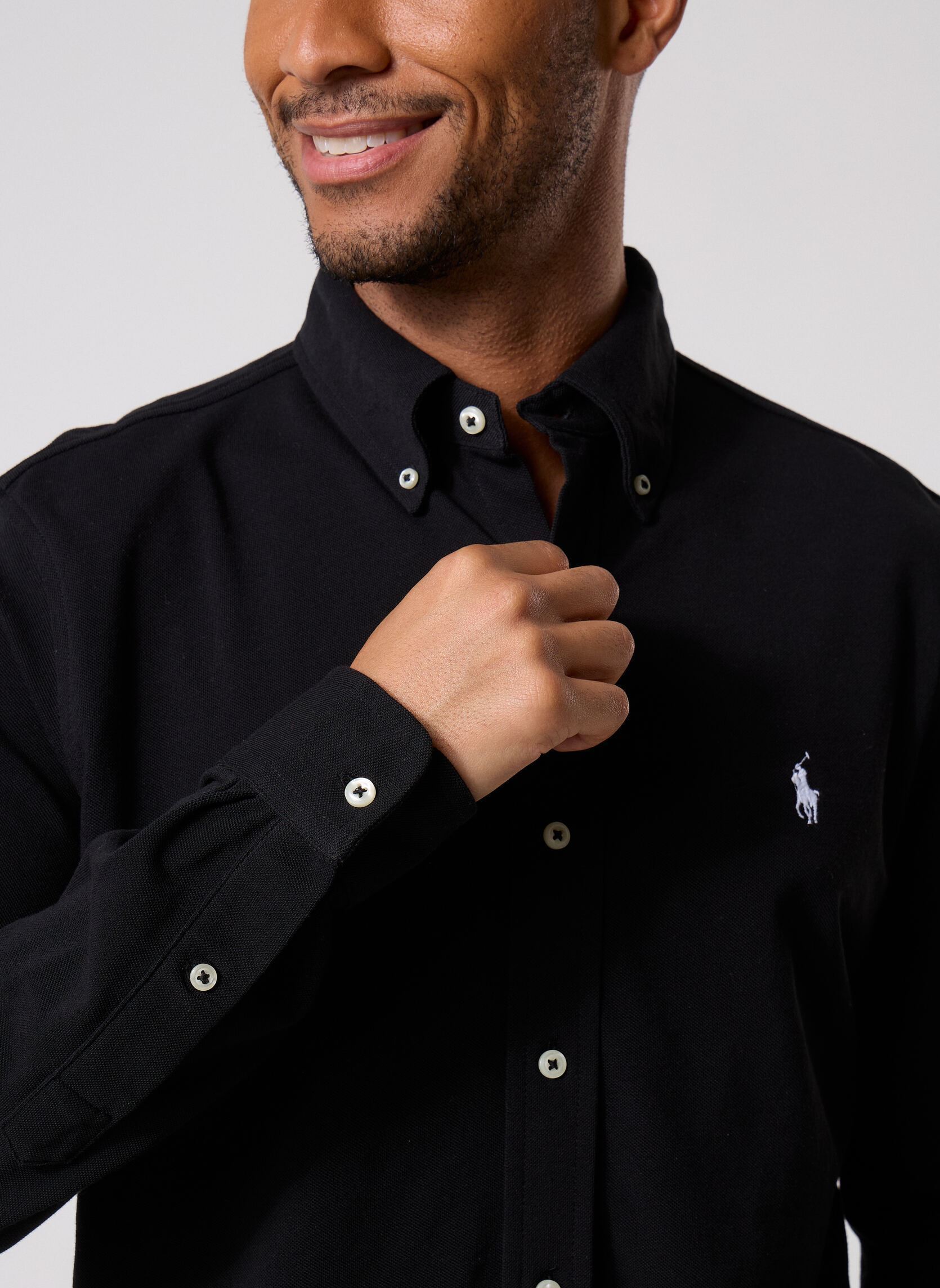 Hemden Chemise ultra-légère en coton piqué herren schwarz Polo Ralph Lauren Hemden Chemise ultra-légère en coton piqué herren schwarz POLO BLACK