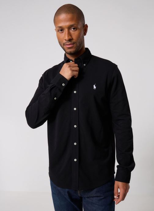 Polo Ralph Lauren Hemden Chemise ultra-légère en coton piqué herren schwarz