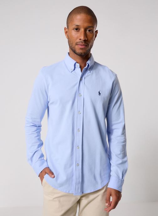 Polo Ralph Lauren Hemden Chemise ultra-légère en coton piqué herren blau