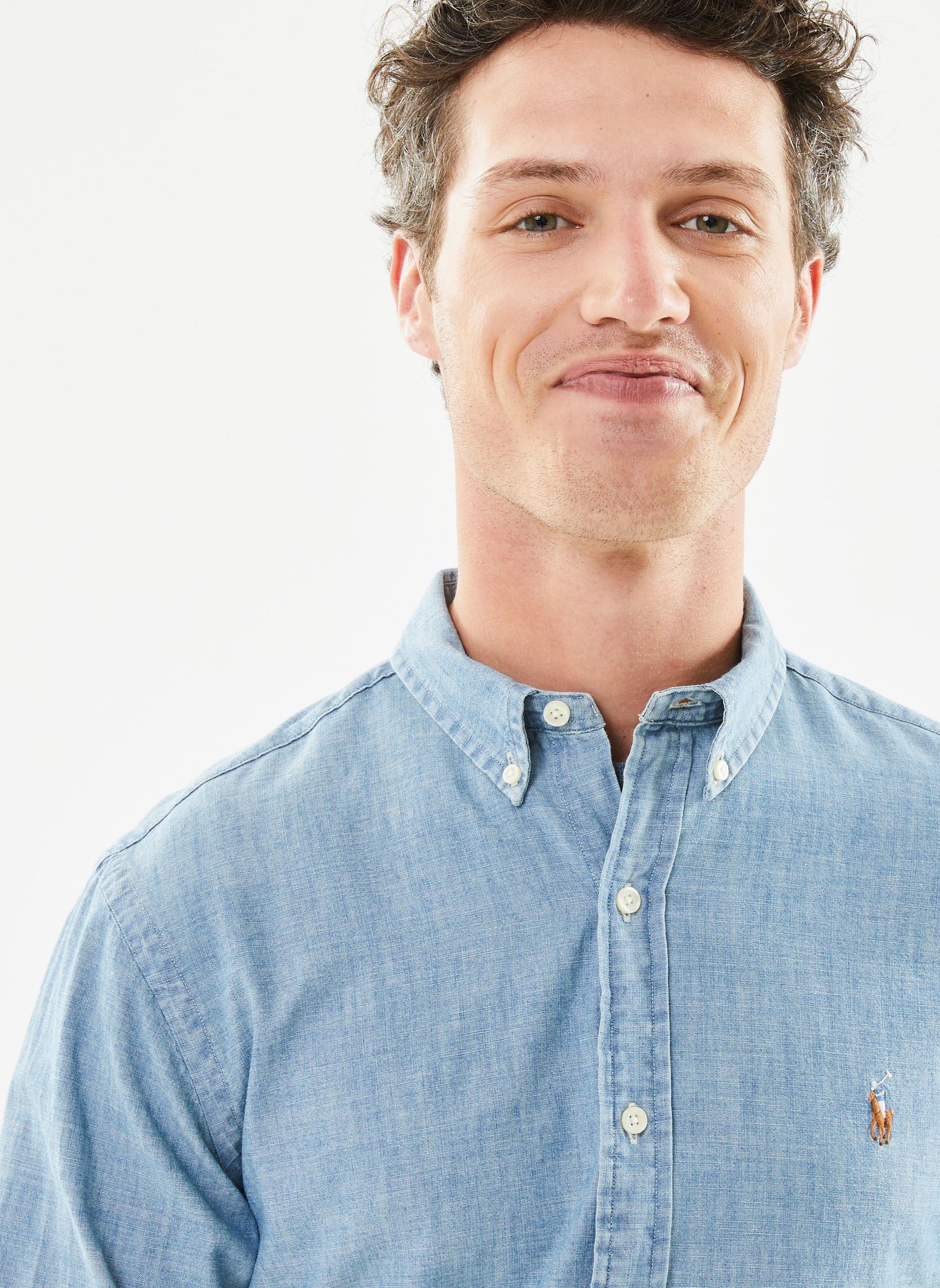 Hemden Chemise cintrée en chambray herren blau Polo Ralph Lauren Hemden Chemise cintrée en chambray herren blau CHAMBRAY