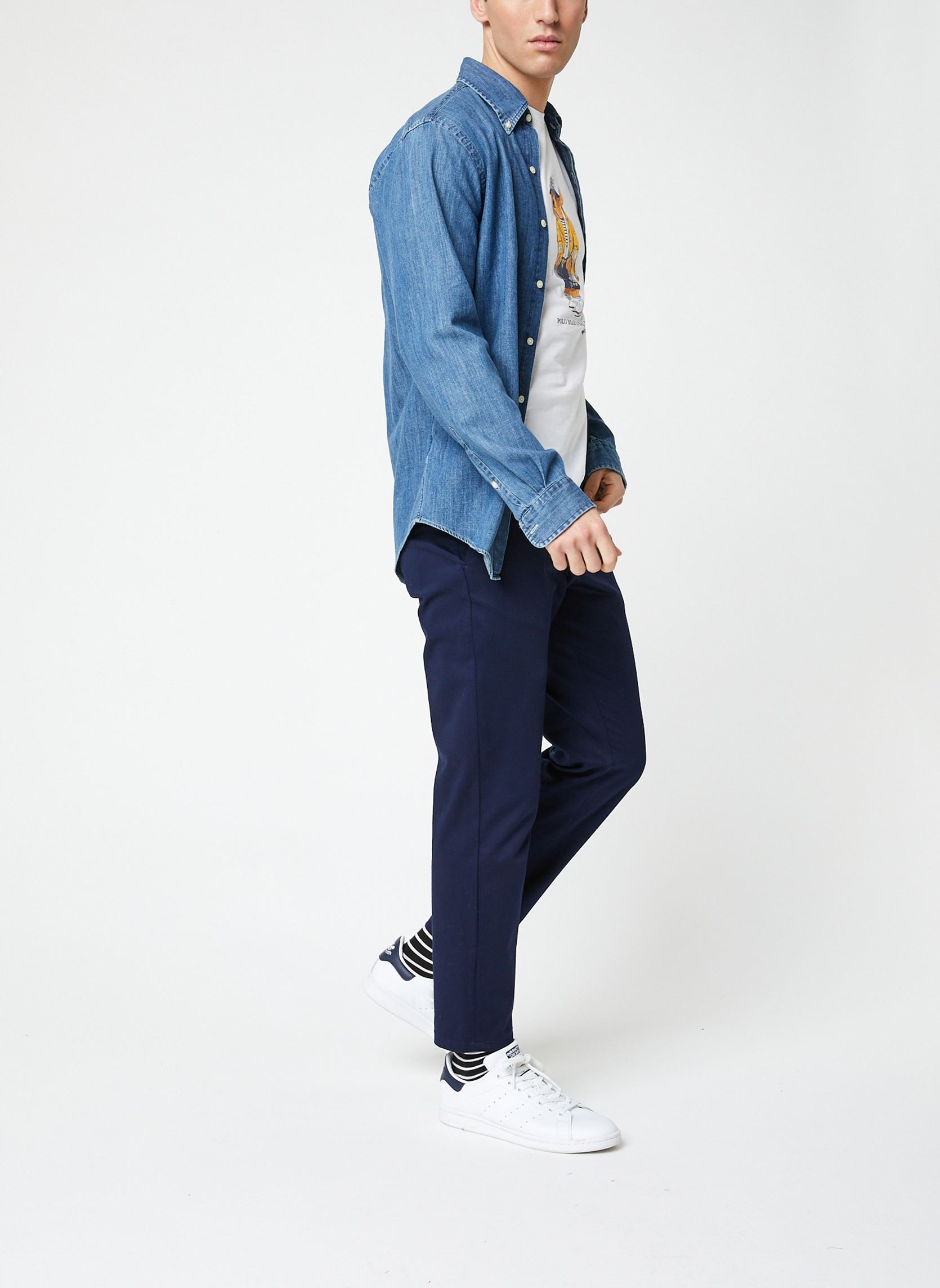Hemden Chemise denim coupe ajustée heren blauw Polo Ralph Lauren Hemden Chemise denim coupe ajustée heren blauw DENIM