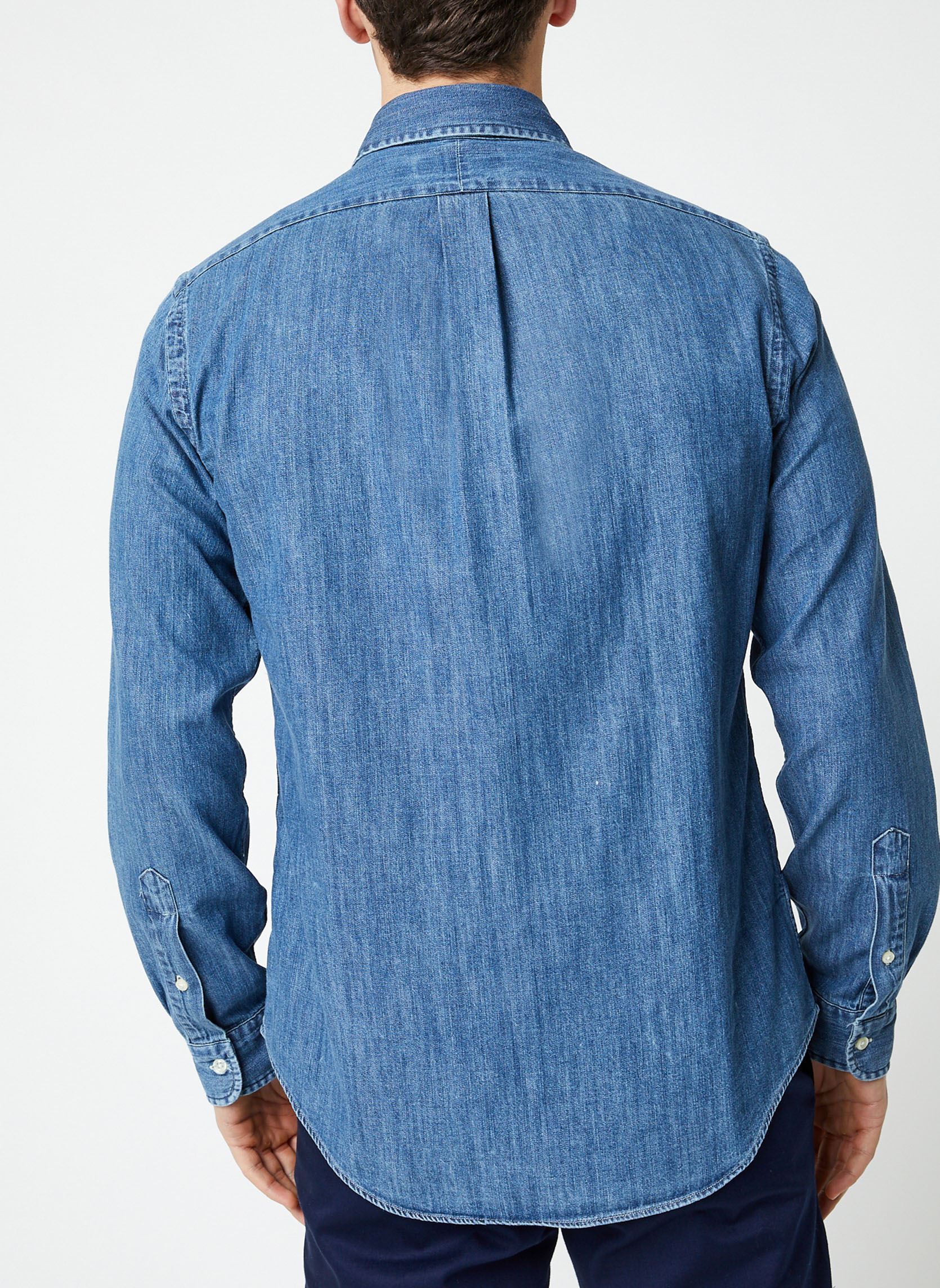 Hemden Chemise denim coupe ajustée heren blauw Polo Ralph Lauren Hemden Chemise denim coupe ajustée heren blauw DENIM