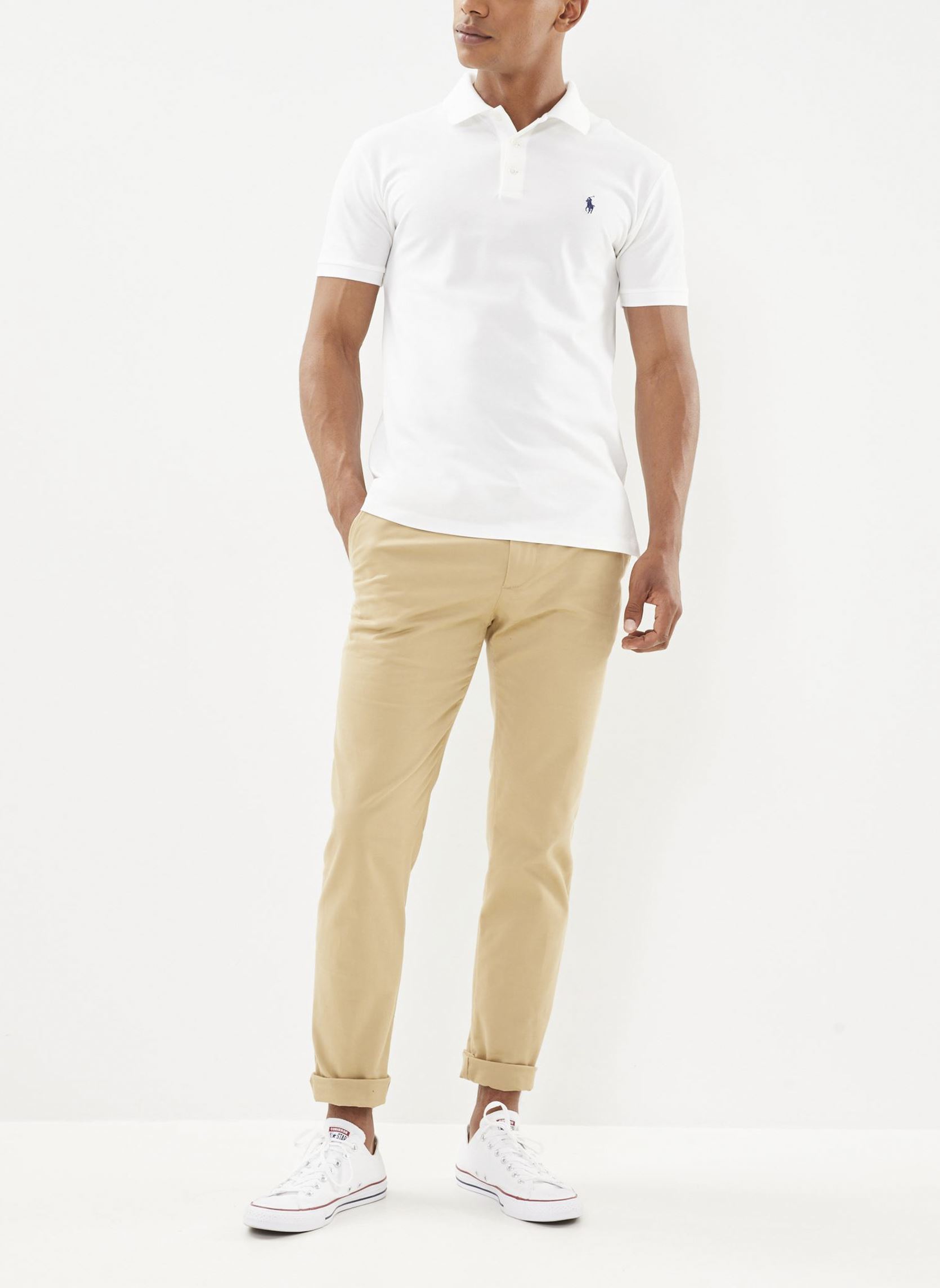 Polos Polo Cintré En Coton Piqué Stretch 71054 homme blanc Polo Ralph Lauren Polos Polo Cintré En Coton Piqué Stretch 71054 homme blanc White