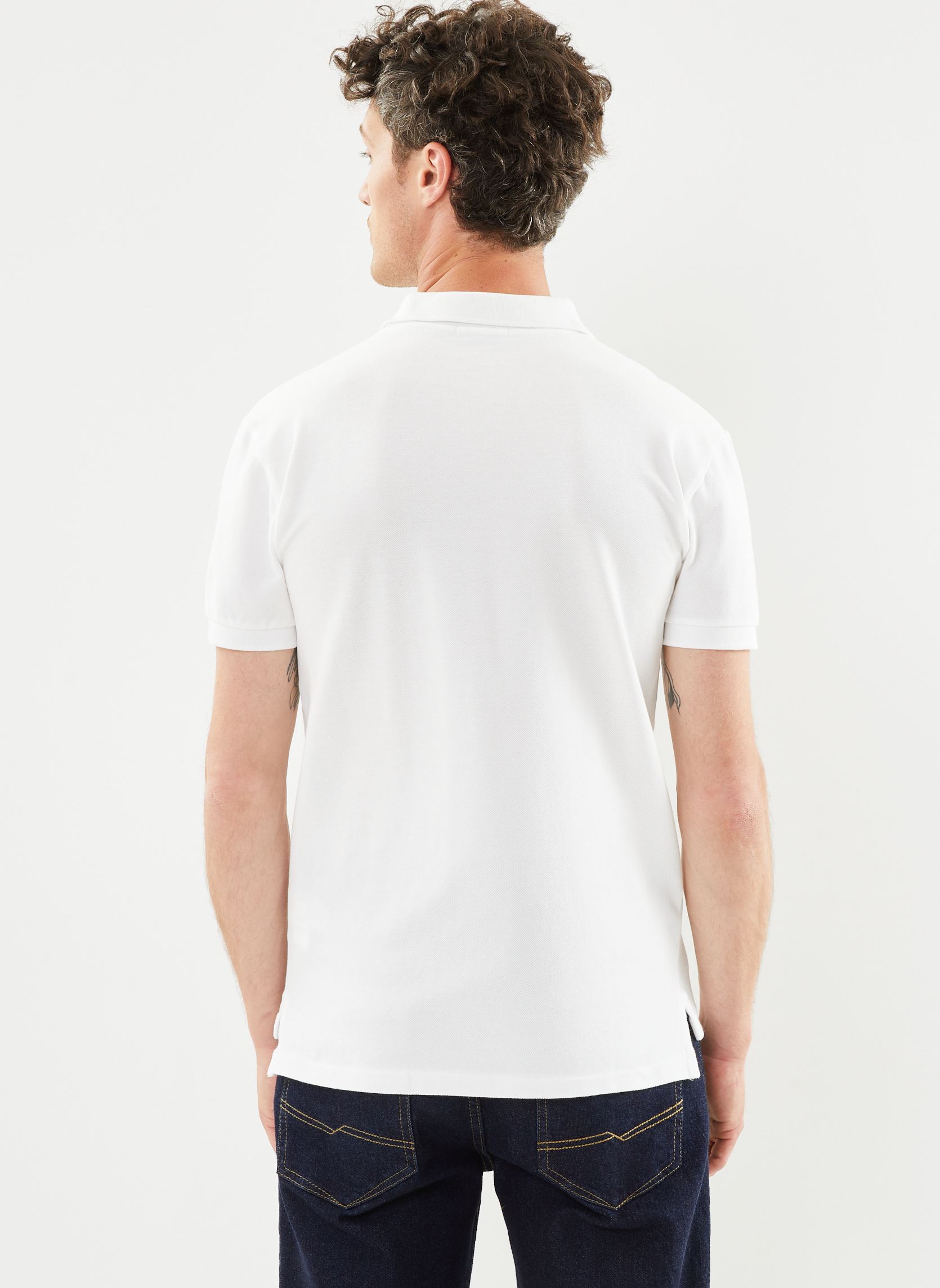 Polos Polo cintré en coton piqué 710548797 homme blanc Polo Ralph Lauren Polos Polo cintré en coton piqué 710548797 homme blanc WHITE