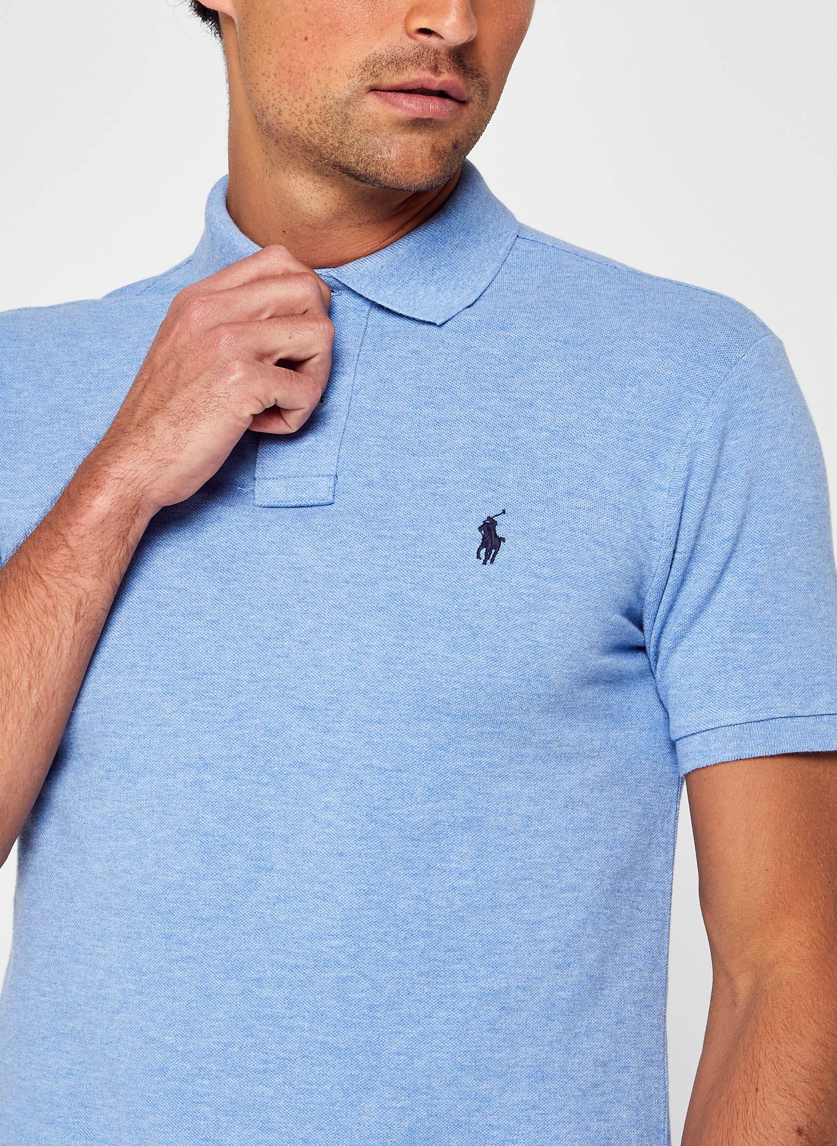 Polos Polo cintré en coton piqué 710548797 homme bleu Polo Ralph Lauren Polos Polo cintré en coton piqué 710548797 homme bleu JAMAICA HEATHER
