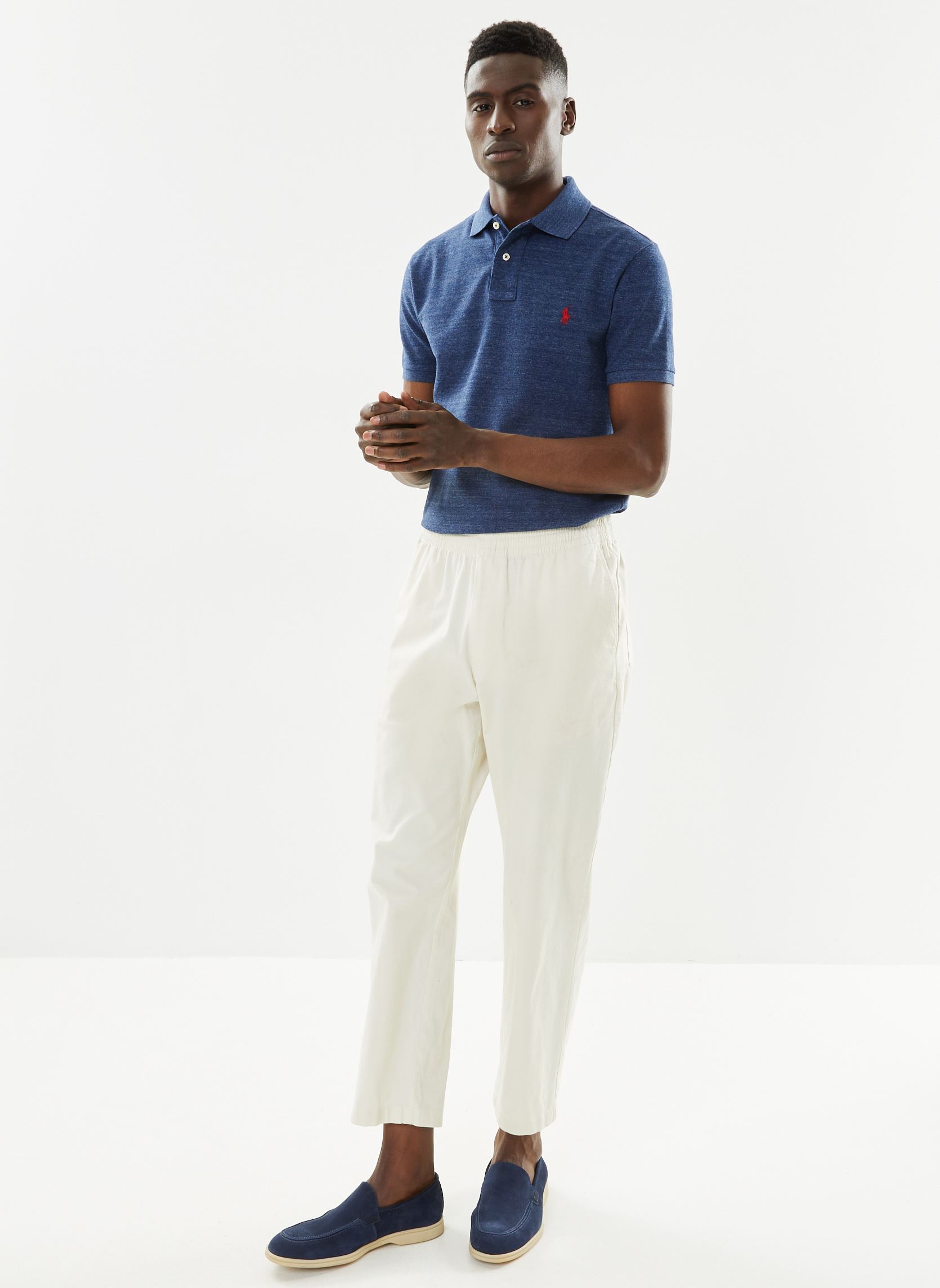Polos Polo cintré en coton piqué 710548797 homme bleu Polo Ralph Lauren Polos Polo cintré en coton piqué 710548797 homme bleu CLASSIC ROYAL HEATHER