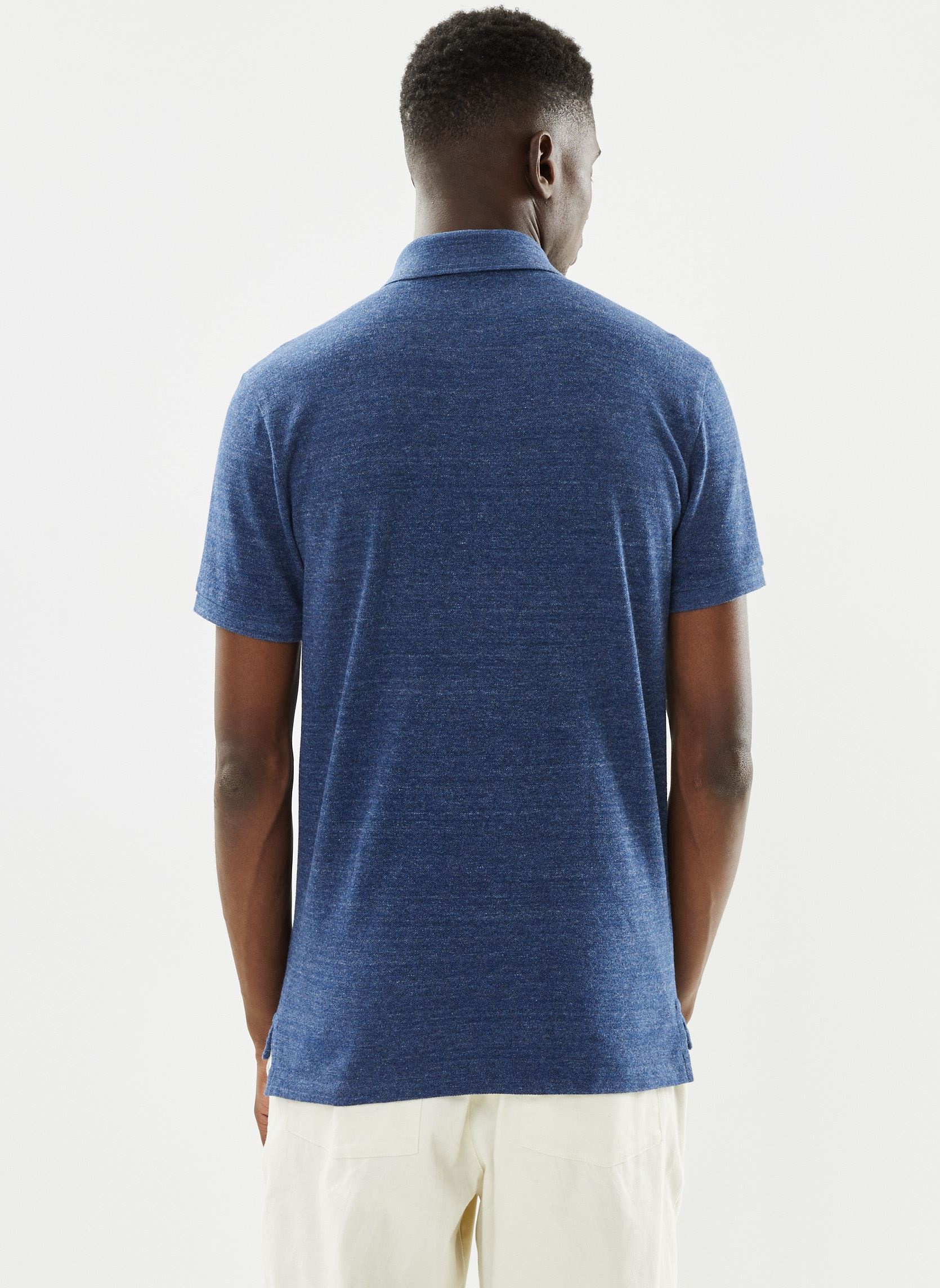 Polos Polo cintré en coton piqué 710548797 homme bleu Polo Ralph Lauren Polos Polo cintré en coton piqué 710548797 homme bleu CLASSIC ROYAL HEATHER