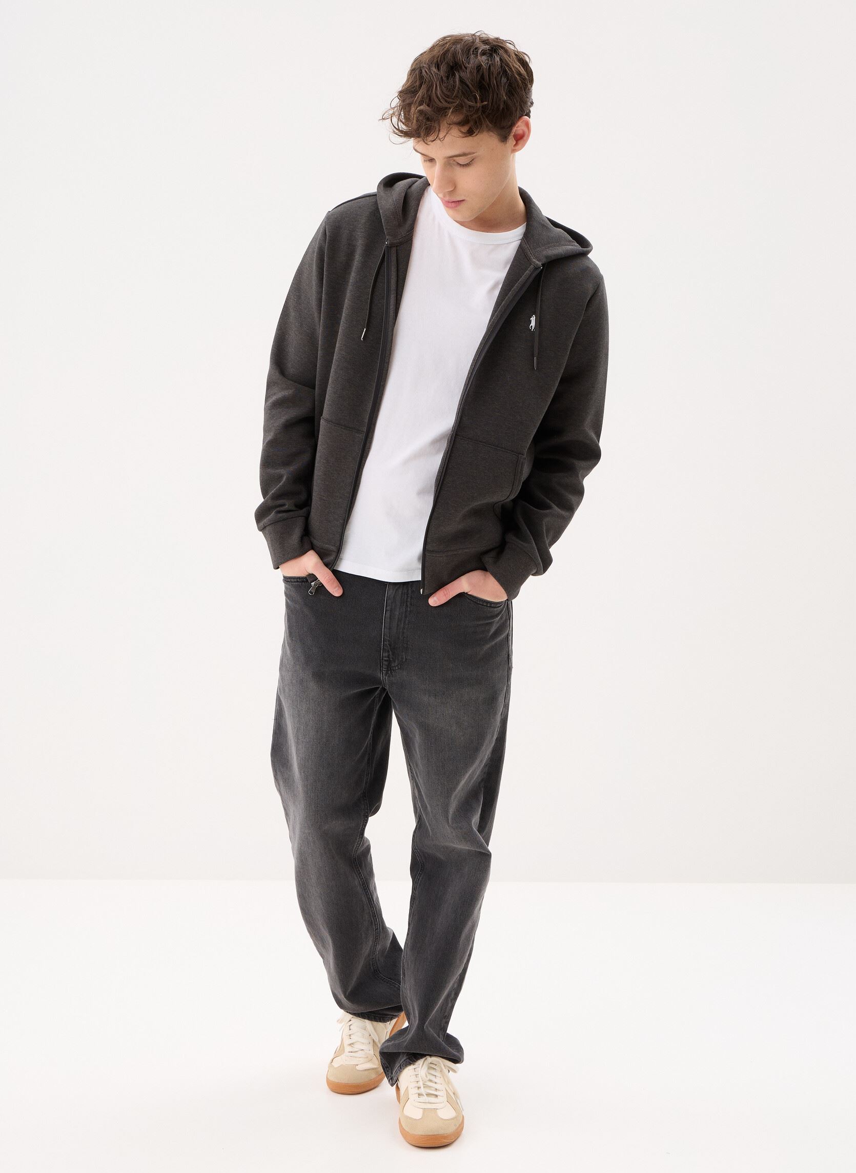 Sweats zippés Sweat À Capuche En Maille Double 7108882 homme gris Polo Ralph Lauren Sweats zippés Sweat À Capuche En Maille Double 7108882 homme gris DARK CHARCOAL HEATHER/C1730