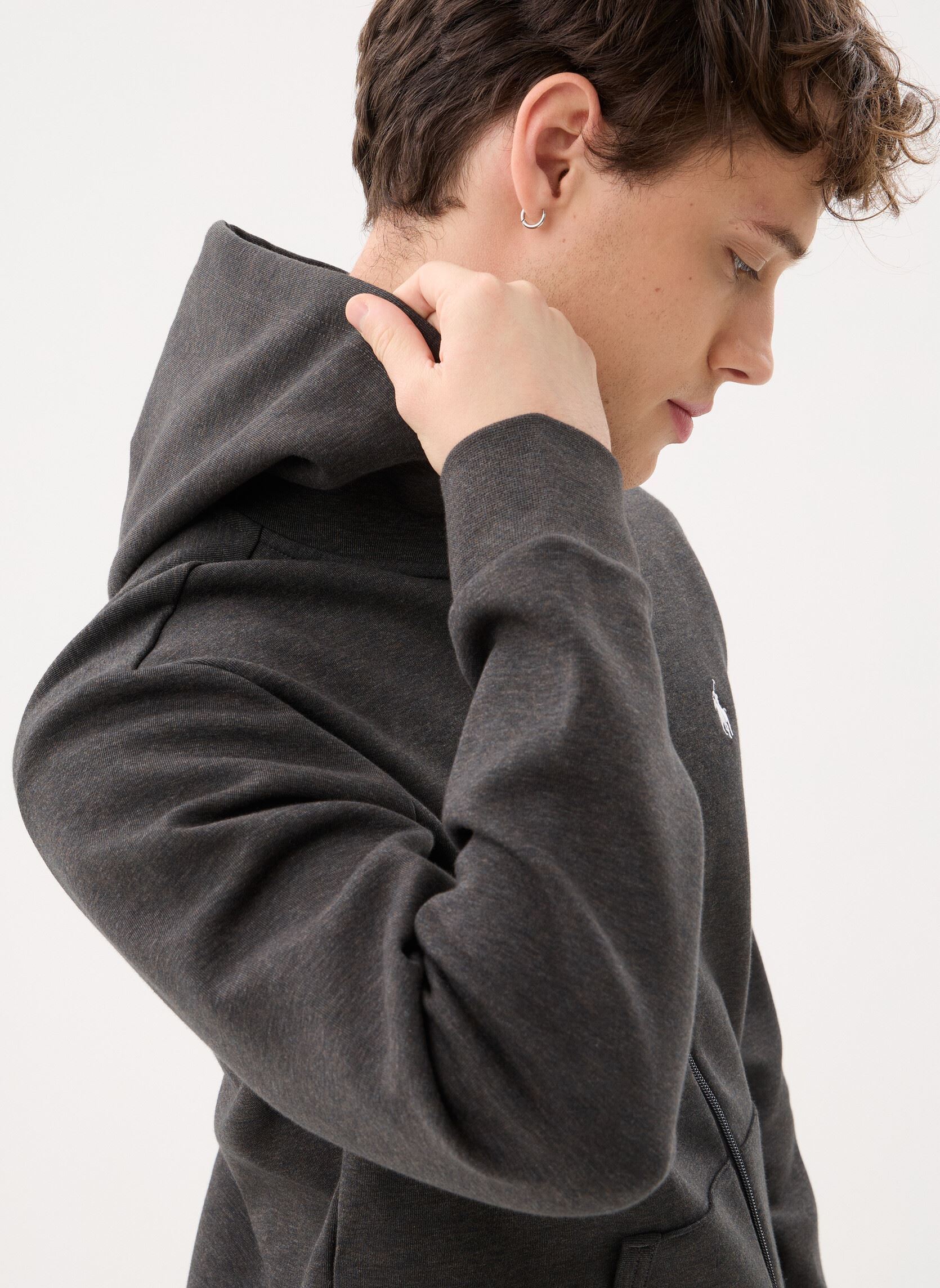 Sweats zippés Sweat À Capuche En Maille Double 7108882 homme gris Polo Ralph Lauren Sweats zippés Sweat À Capuche En Maille Double 7108882 homme gris DARK CHARCOAL HEATHER/C1730