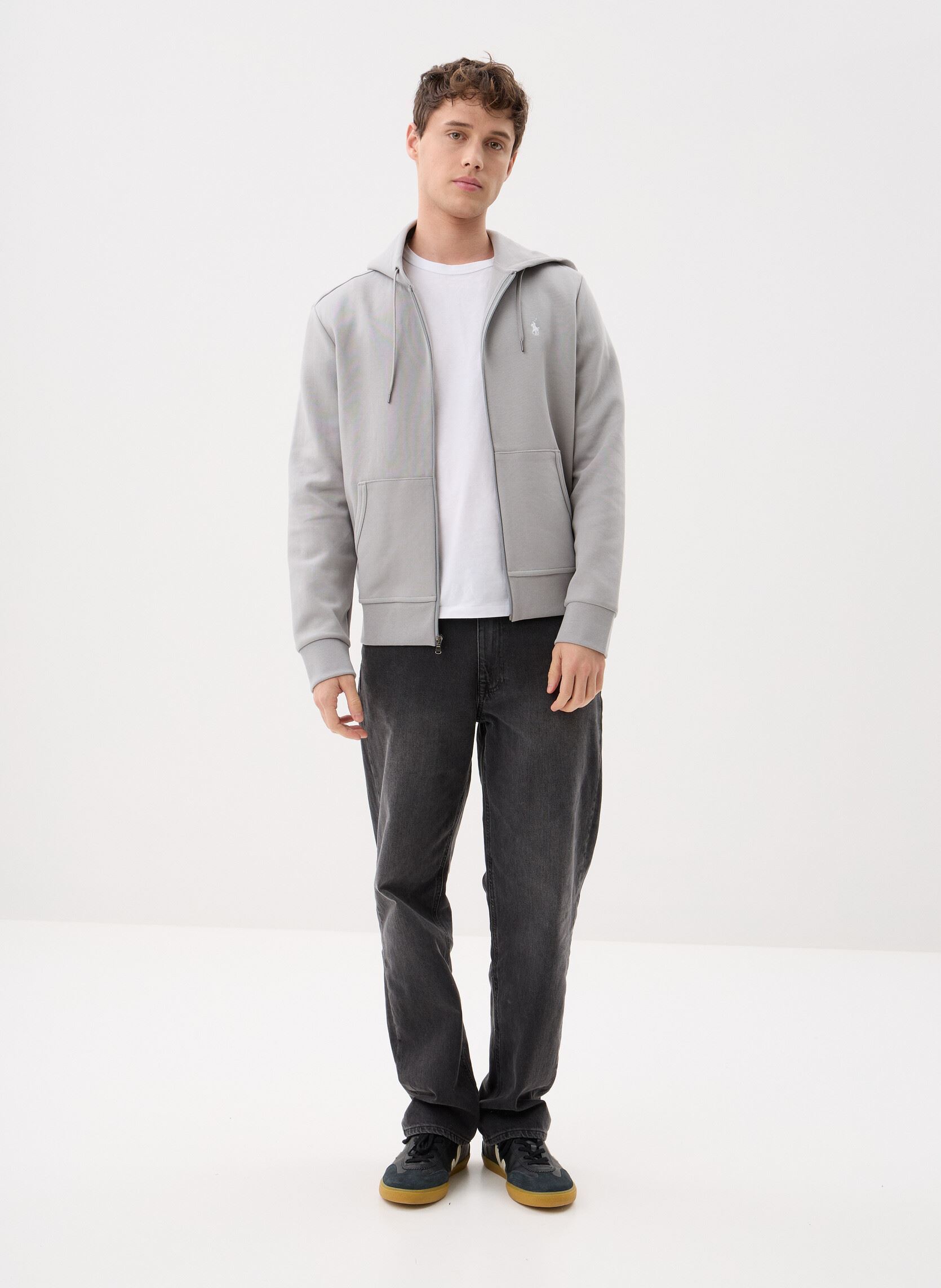 Sweats zippés Sweat À Capuche En Maille Double 7108882 homme gris Polo Ralph Lauren Sweats zippés Sweat À Capuche En Maille Double 7108882 homme gris SOFT GREY/C1730