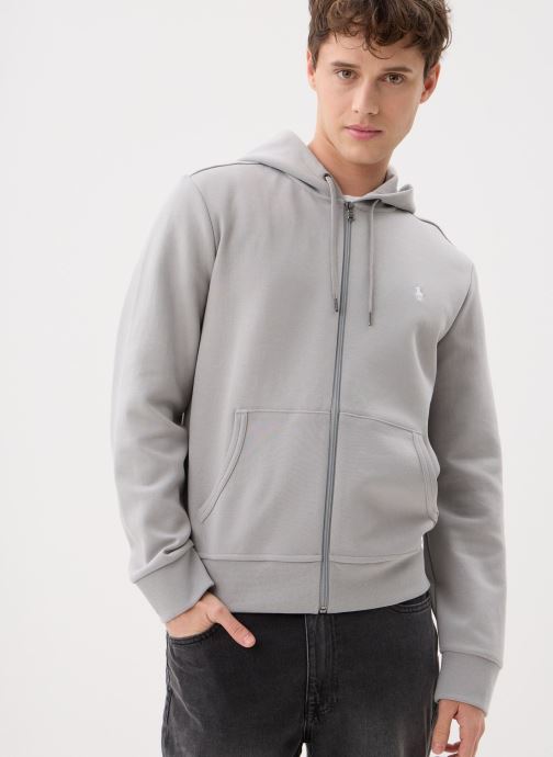 Polo Ralph Lauren Sweats zippés Sweat À Capuche En Maille Double 7108882 homme gris