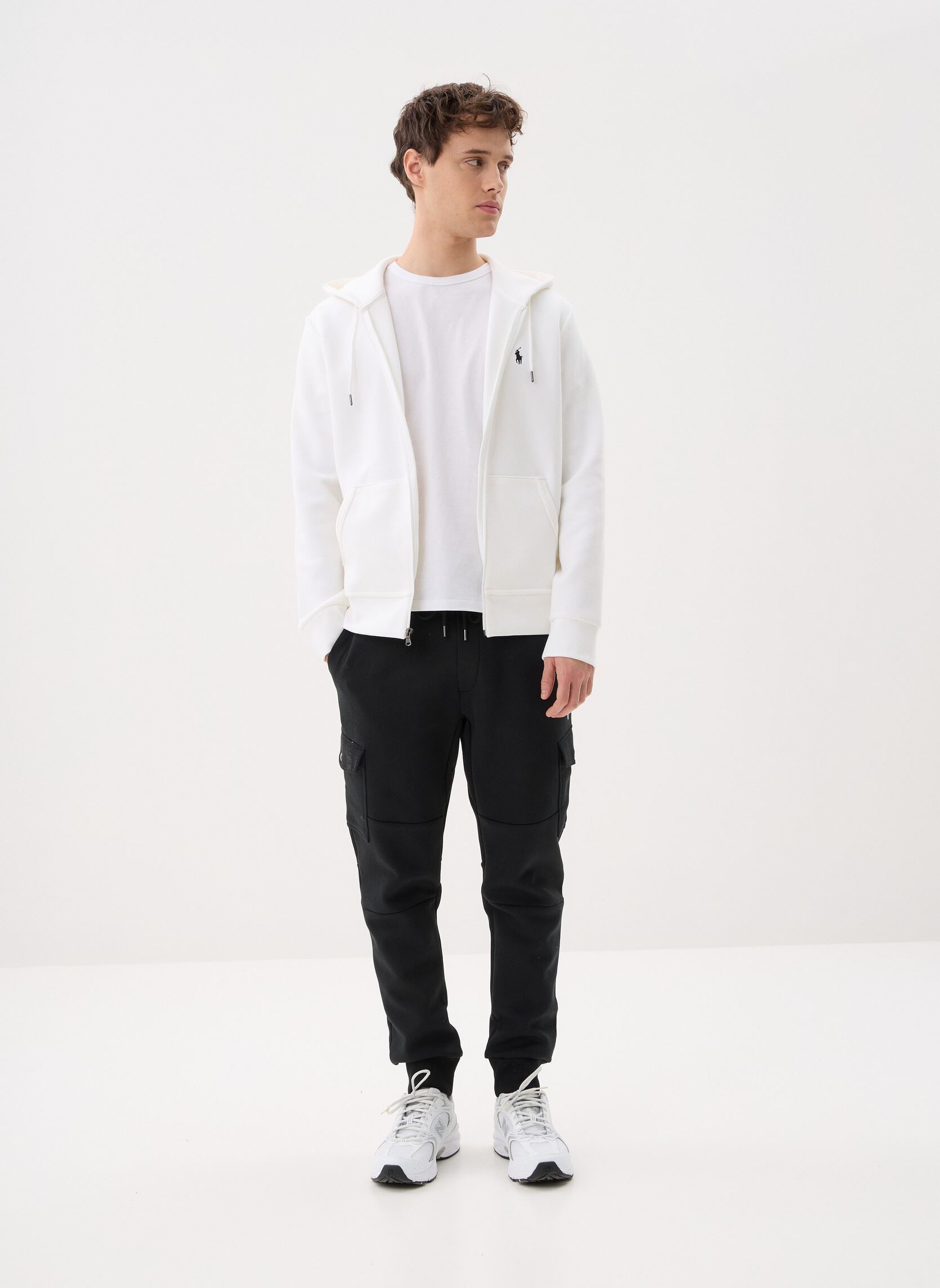 Sweaters met rits Sweat À Capuche En Maille Double 7108882 heren wit Polo Ralph Lauren Sweaters met rits Sweat À Capuche En Maille Double 7108882 heren wit WHITE/C9760