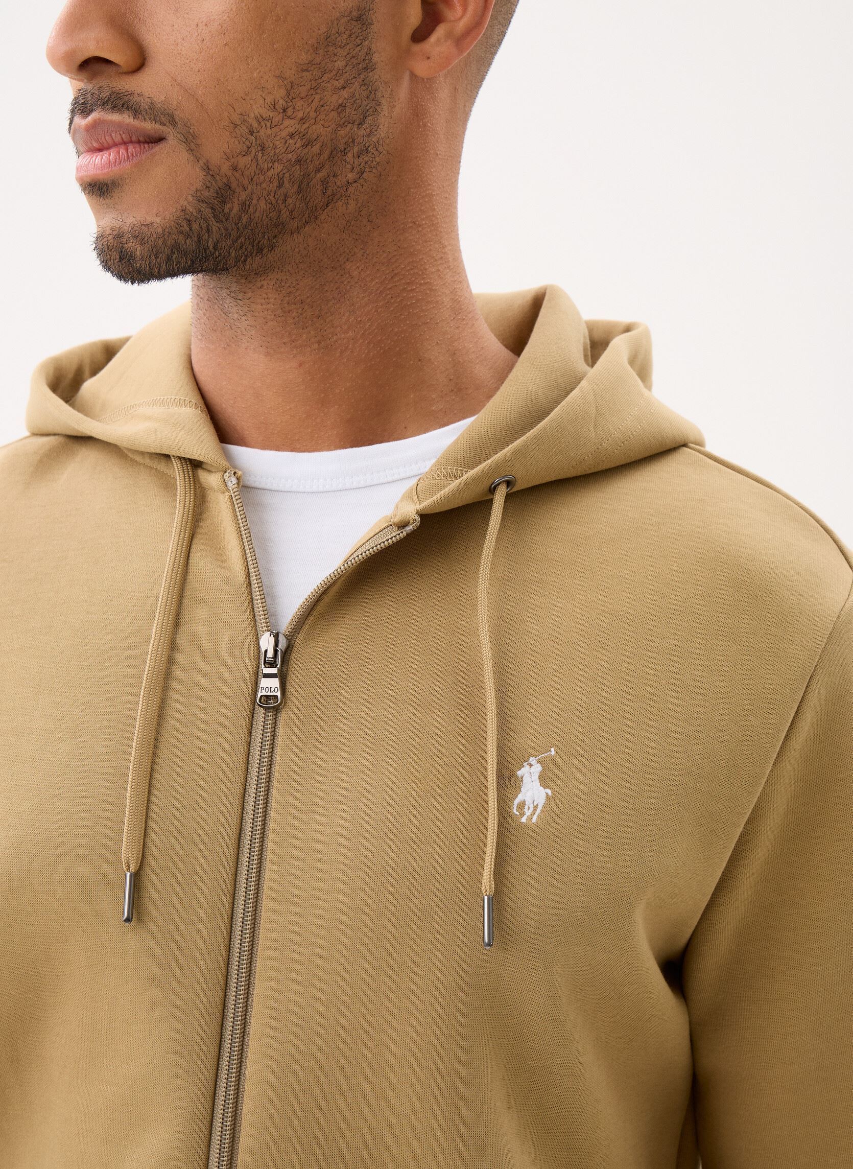 Sweats zippés Sweat À Capuche En Maille Double 7108882 homme jaune Polo Ralph Lauren Sweats zippés Sweat À Capuche En Maille Double 7108882 homme jaune DESERT TAN/C1730