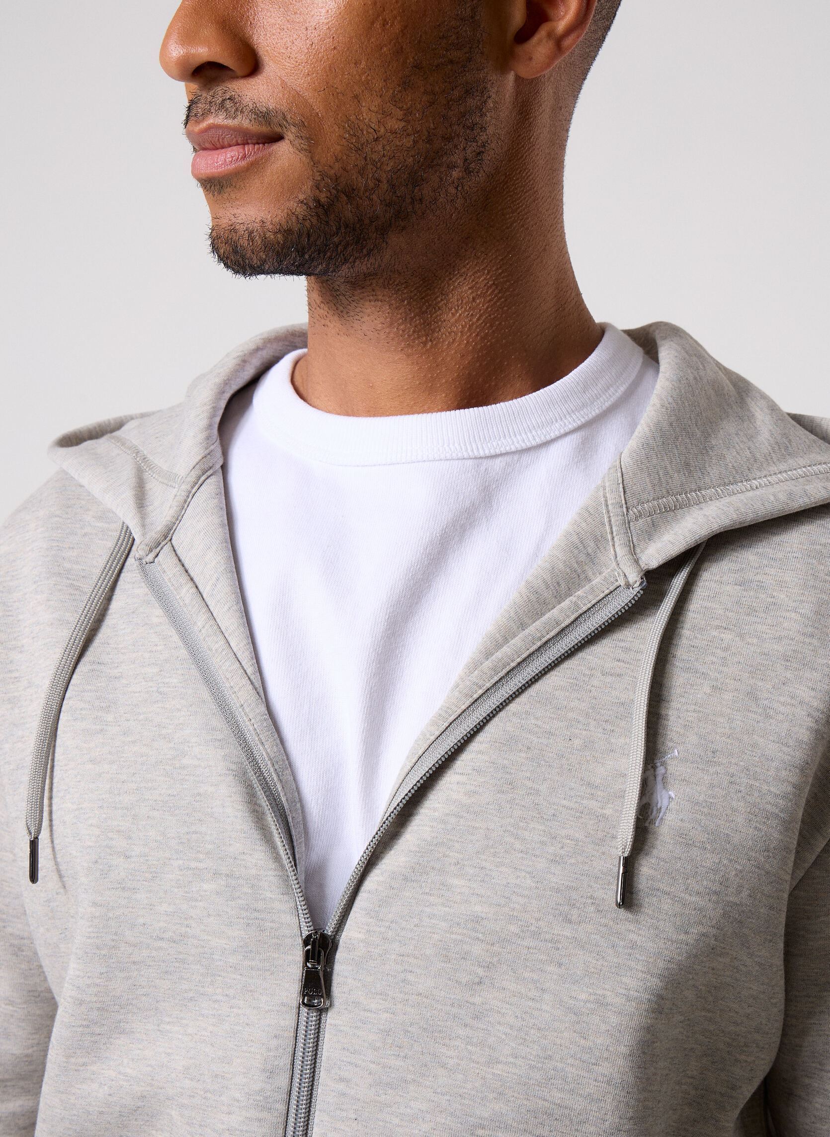 Sweats zippés Sweat À Capuche En Maille Double 7108882 homme gris Polo Ralph Lauren Sweats zippés Sweat À Capuche En Maille Double 7108882 homme gris DARK SPORT HEATHER/C1730
