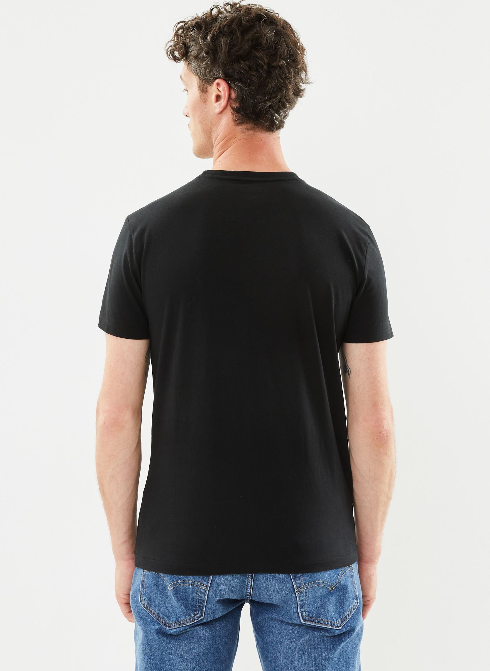 Tee-shirts T-shirt ajusté à col rond en jersey homme noir Polo Ralph Lauren Tee-shirts T-shirt ajusté à col rond en jersey homme noir RL BLACK