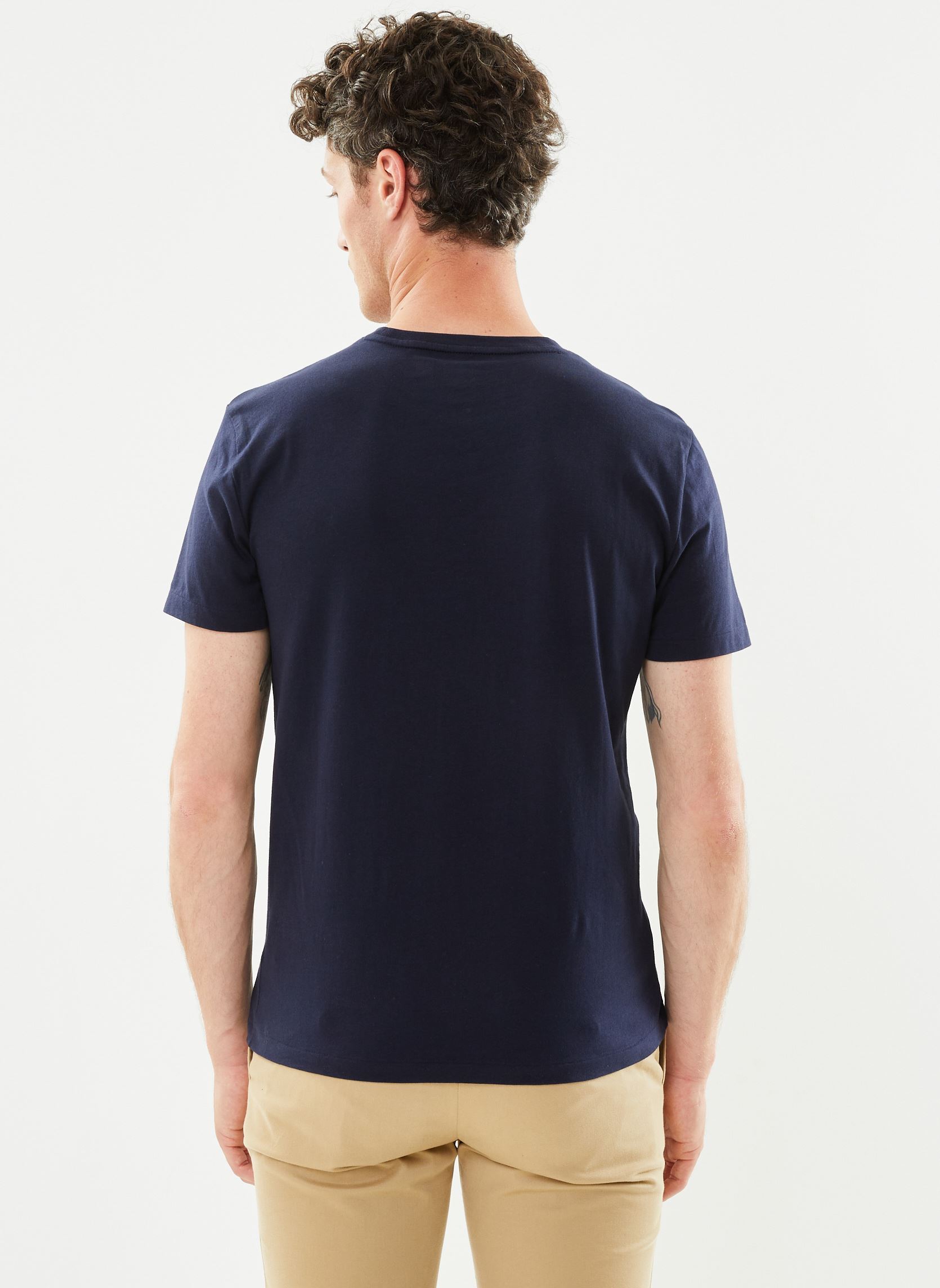 Tee-shirts T-shirt ajusté à col rond en jersey homme bleu Polo Ralph Lauren Tee-shirts T-shirt ajusté à col rond en jersey homme bleu INK