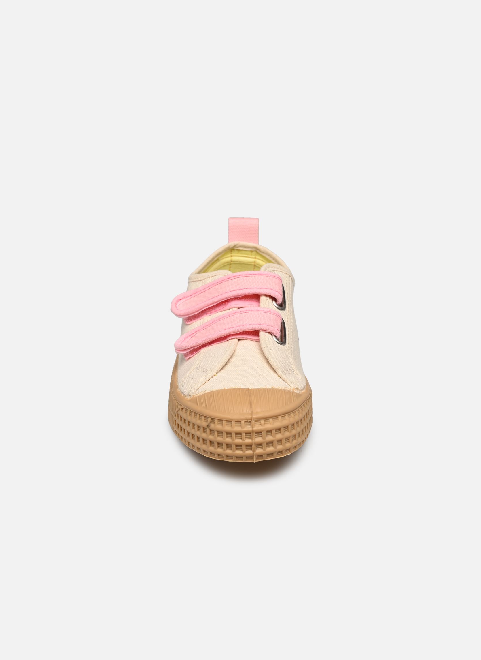 Lage sneakers Star Master Kid Velcro meisjes beige Novesta Lage sneakers Star Master Kid Velcro meisjes beige 99 BEIGE_03 PINK