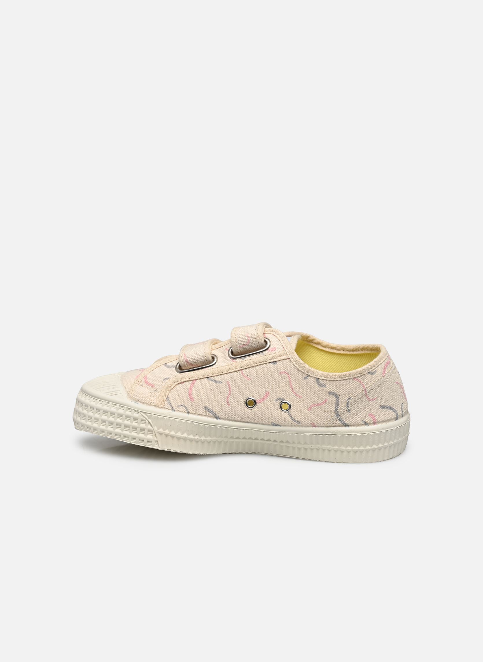 Niedrige Sneaker Star Master Kid Velcro mädchen beige Novesta Niedrige Sneaker Star Master Kid Velcro mädchen beige MONO BEIGE_PINK PRINT