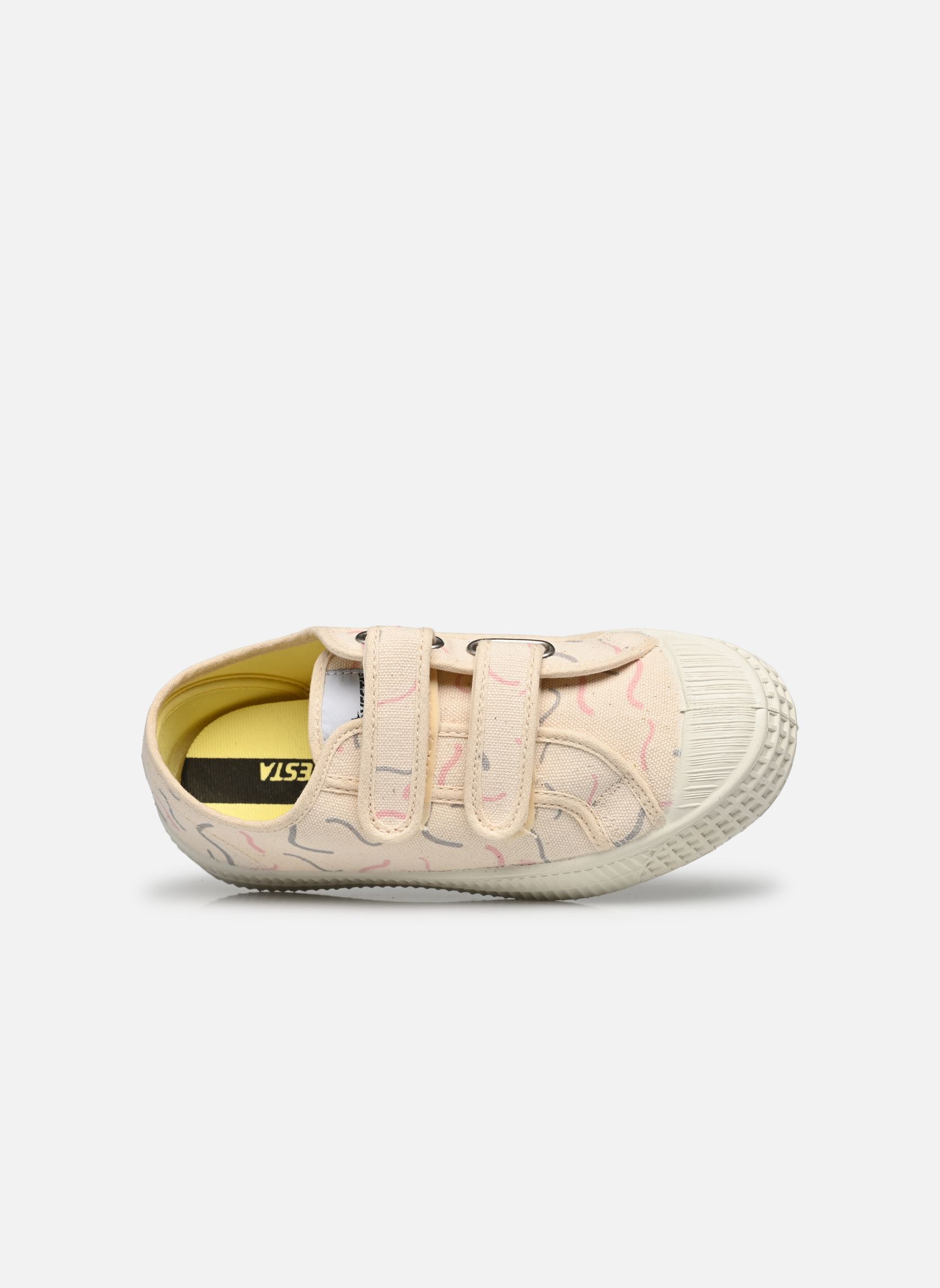 Niedrige Sneaker Star Master Kid Velcro mädchen beige Novesta Niedrige Sneaker Star Master Kid Velcro mädchen beige MONO BEIGE_PINK PRINT