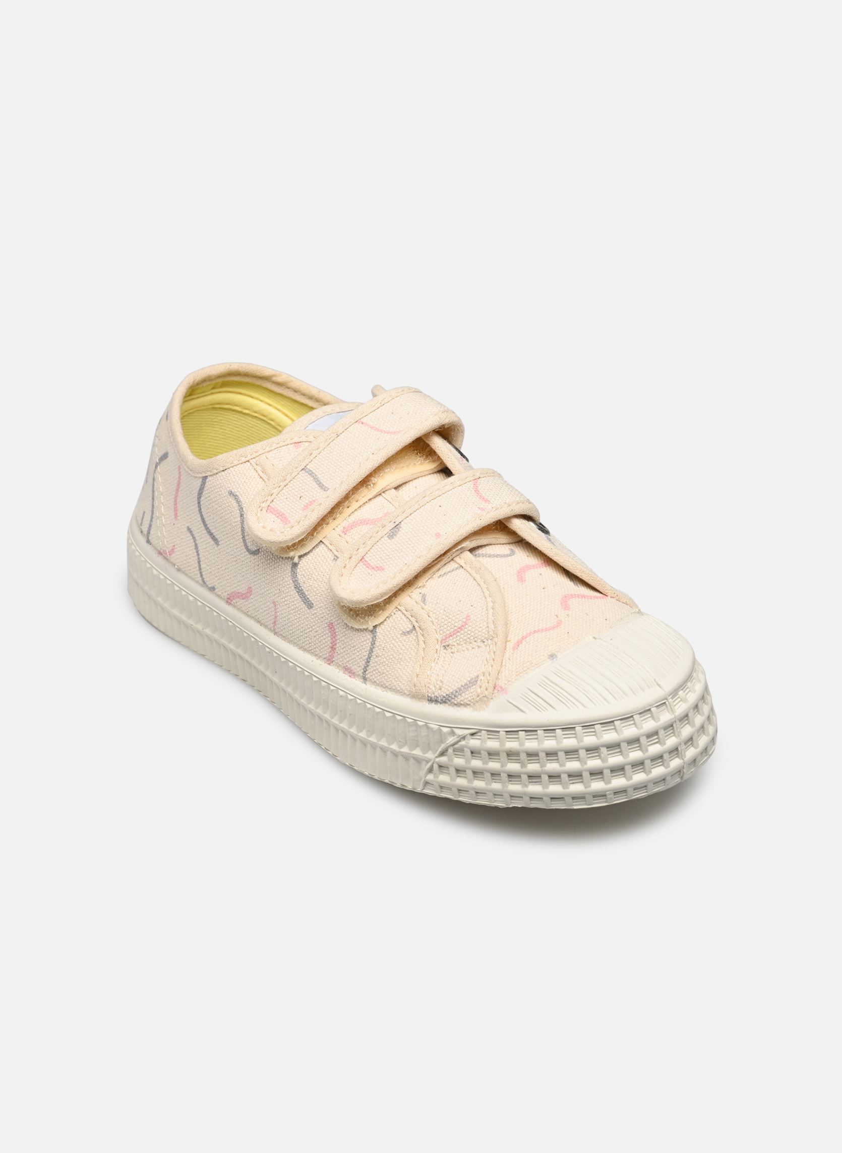 Niedrige Sneaker Star Master Kid Velcro mädchen beige Novesta Niedrige Sneaker Star Master Kid Velcro mädchen beige MONO BEIGE_PINK PRINT