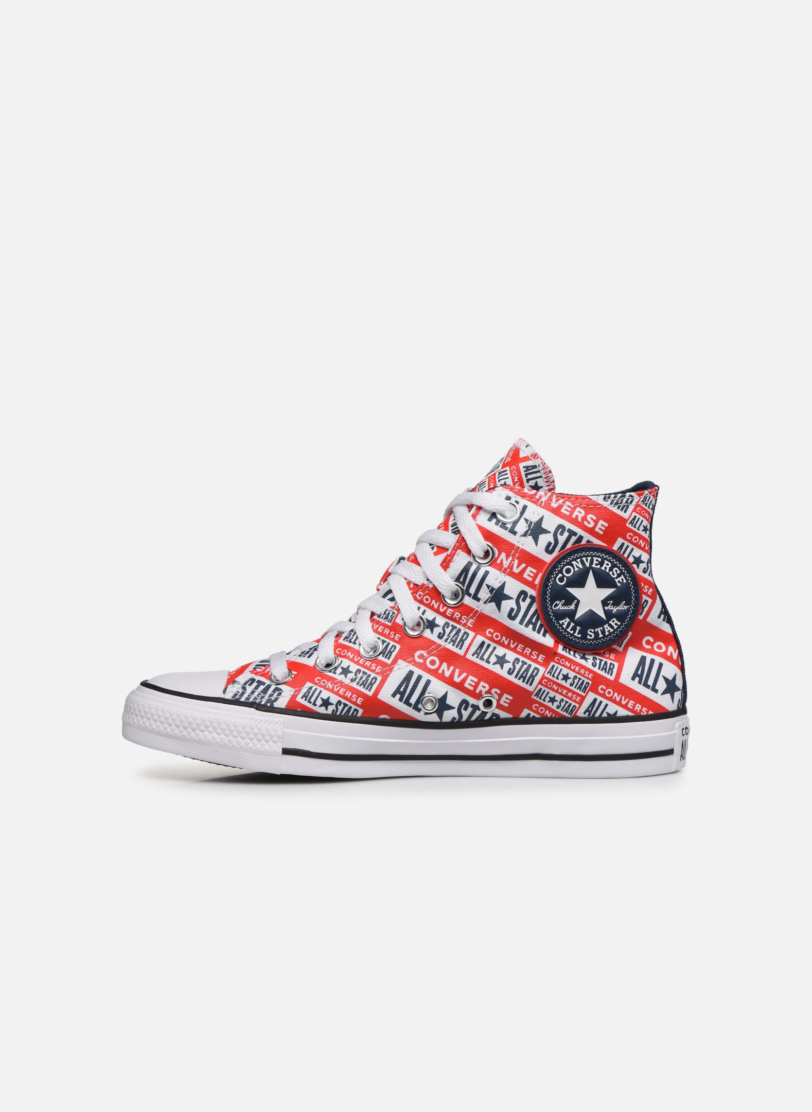 Print sneakers Chuck Taylor All Star Logo Play Hi W dames rood Converse Print sneakers Chuck Taylor All Star Logo Play Hi W dames rood WHITEMULTIBLACK4