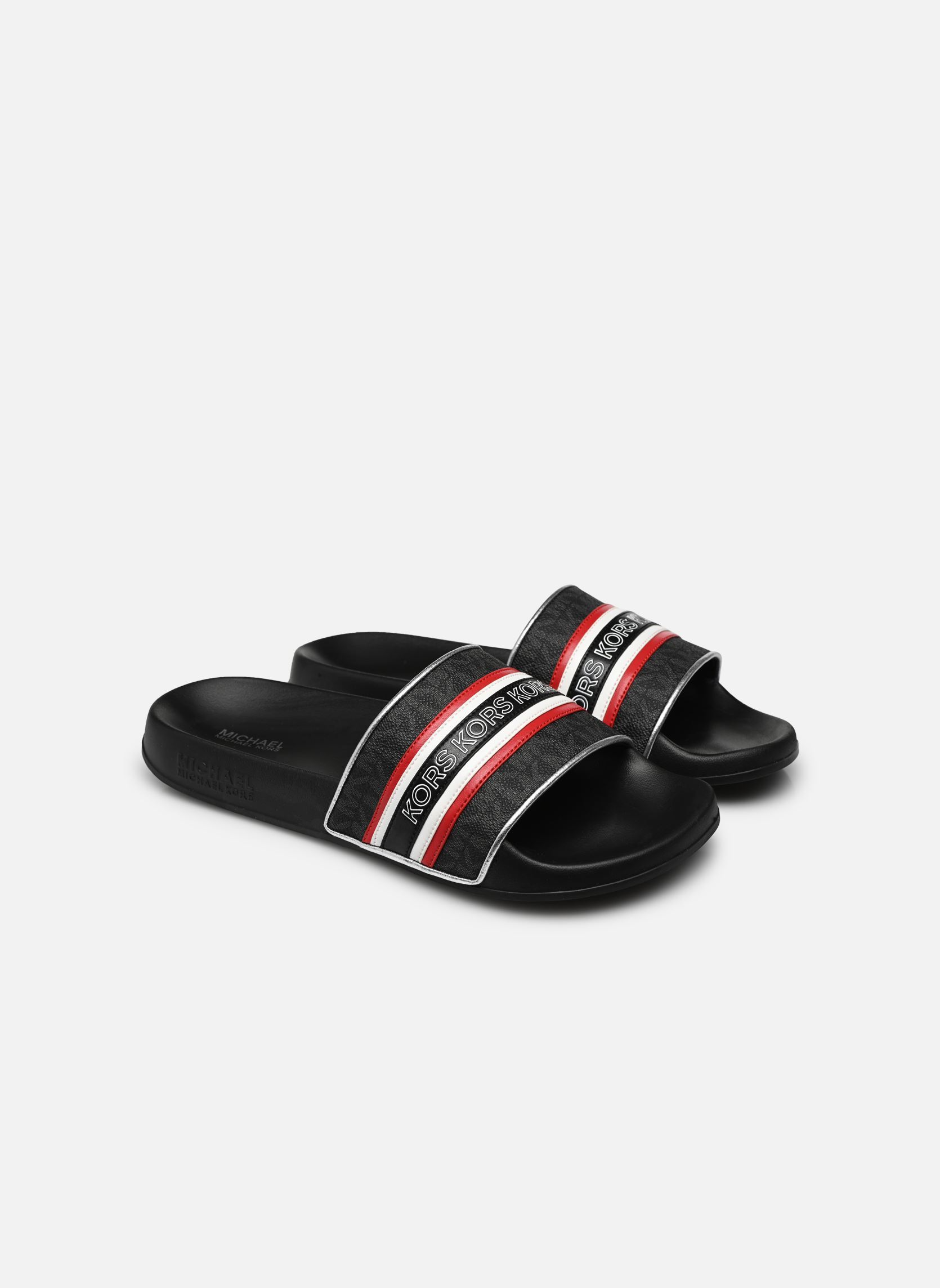 Pantoletten GILMORE SLIDE damen schwarz Michael Michael Kors Pantoletten GILMORE SLIDE damen schwarz BLK/CRIMSON