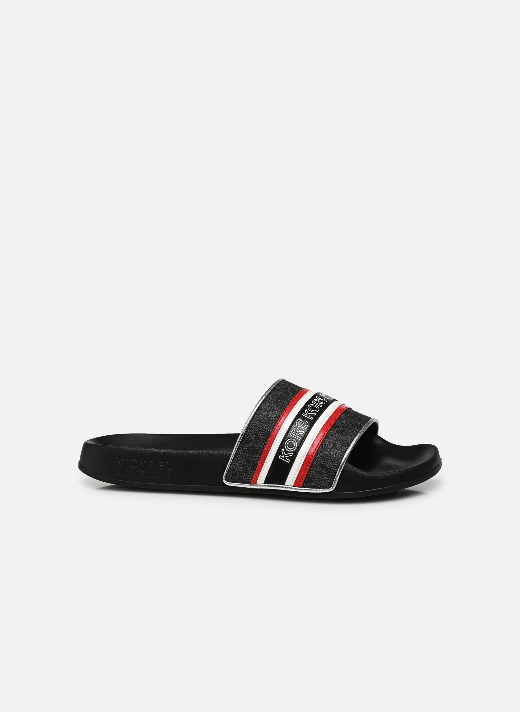 Pantoletten GILMORE SLIDE damen schwarz Michael Michael Kors Pantoletten GILMORE SLIDE damen schwarz BLK/CRIMSON