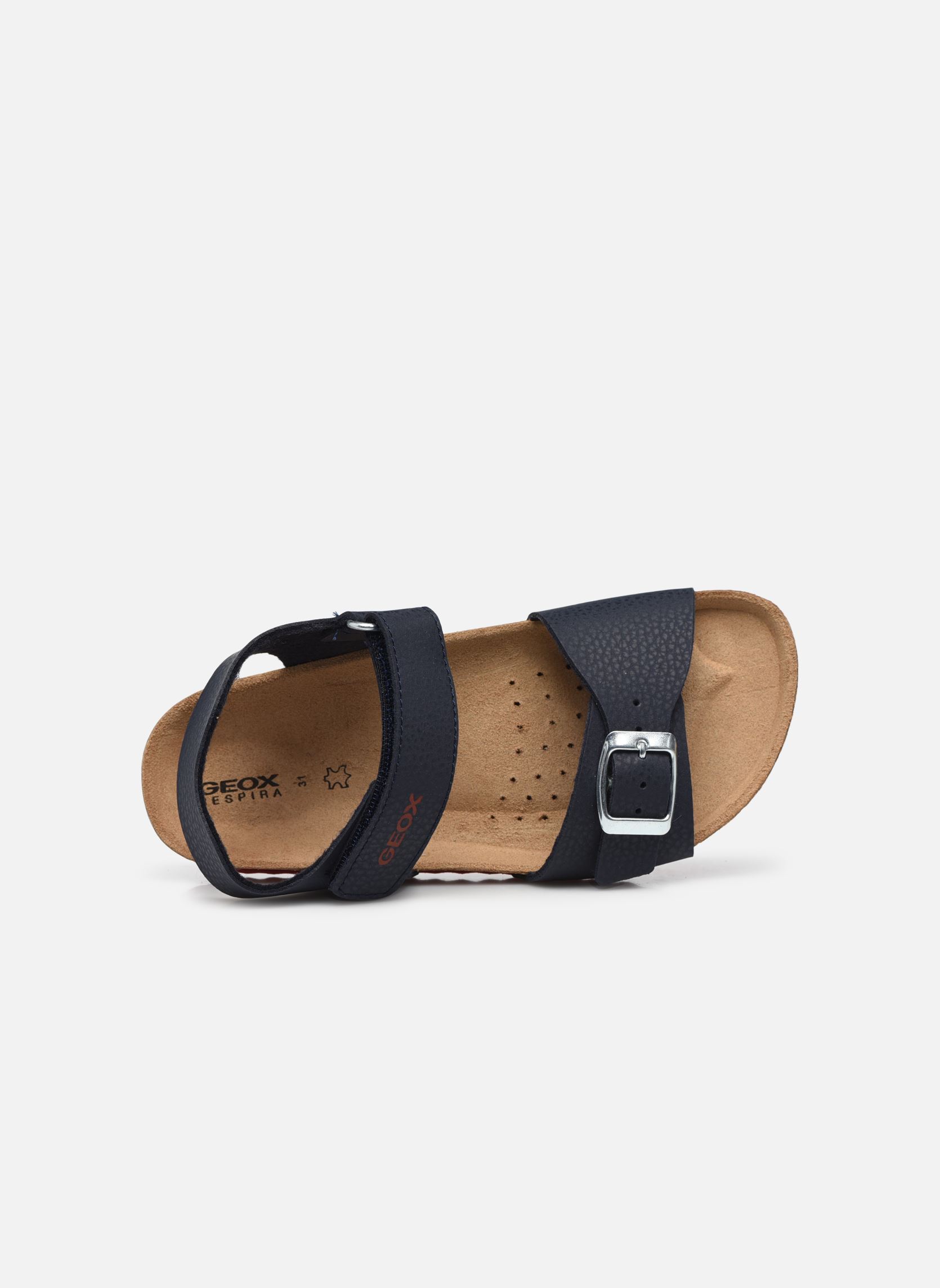 Sandalen J Ghita Boy J028LB jongens blauw Geox Sandalen J Ghita Boy J028LB jongens blauw Navy/red