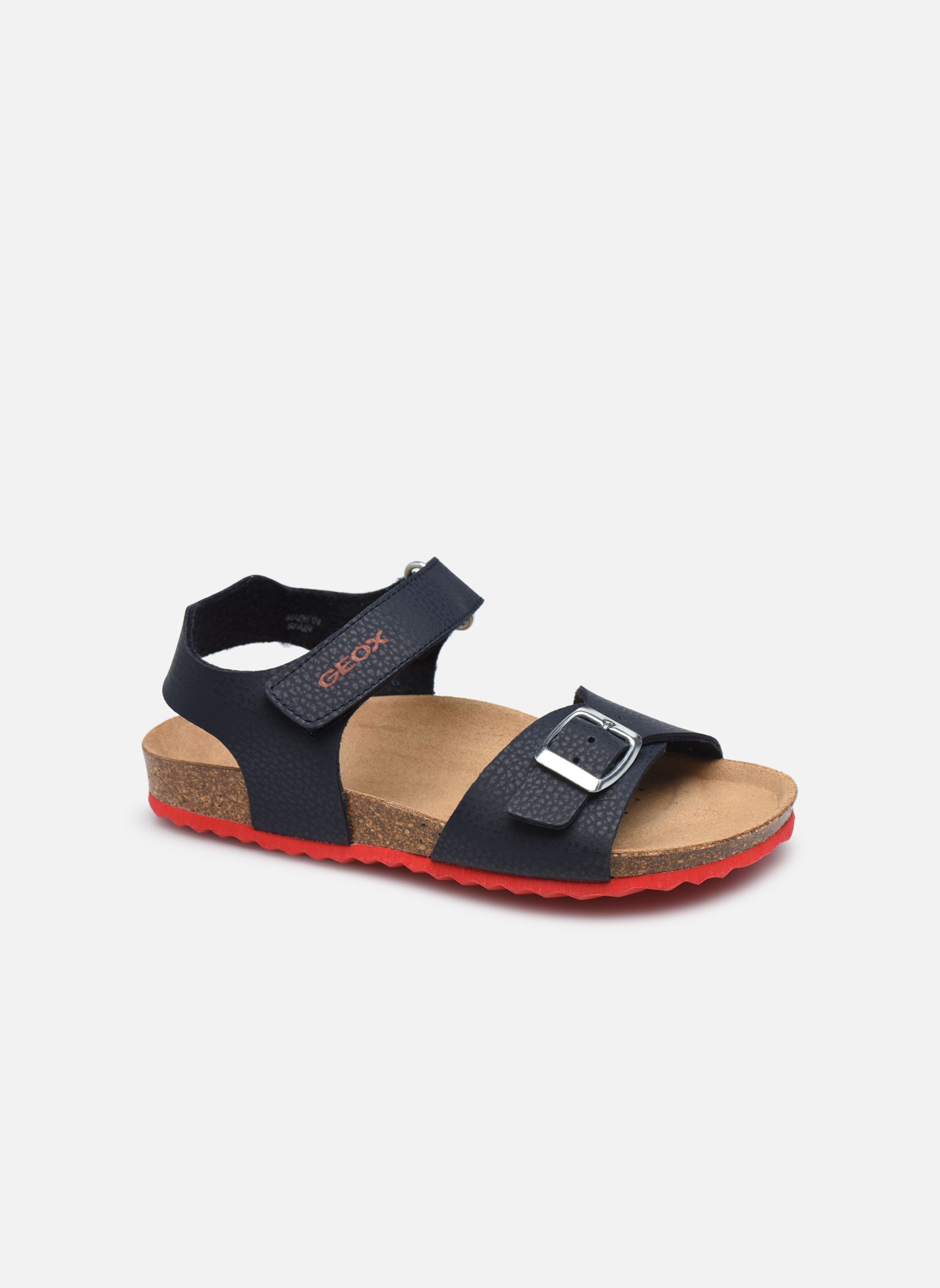 Sandalen J Ghita Boy J028LB jongens blauw Geox Sandalen J Ghita Boy J028LB jongens blauw Navy/red