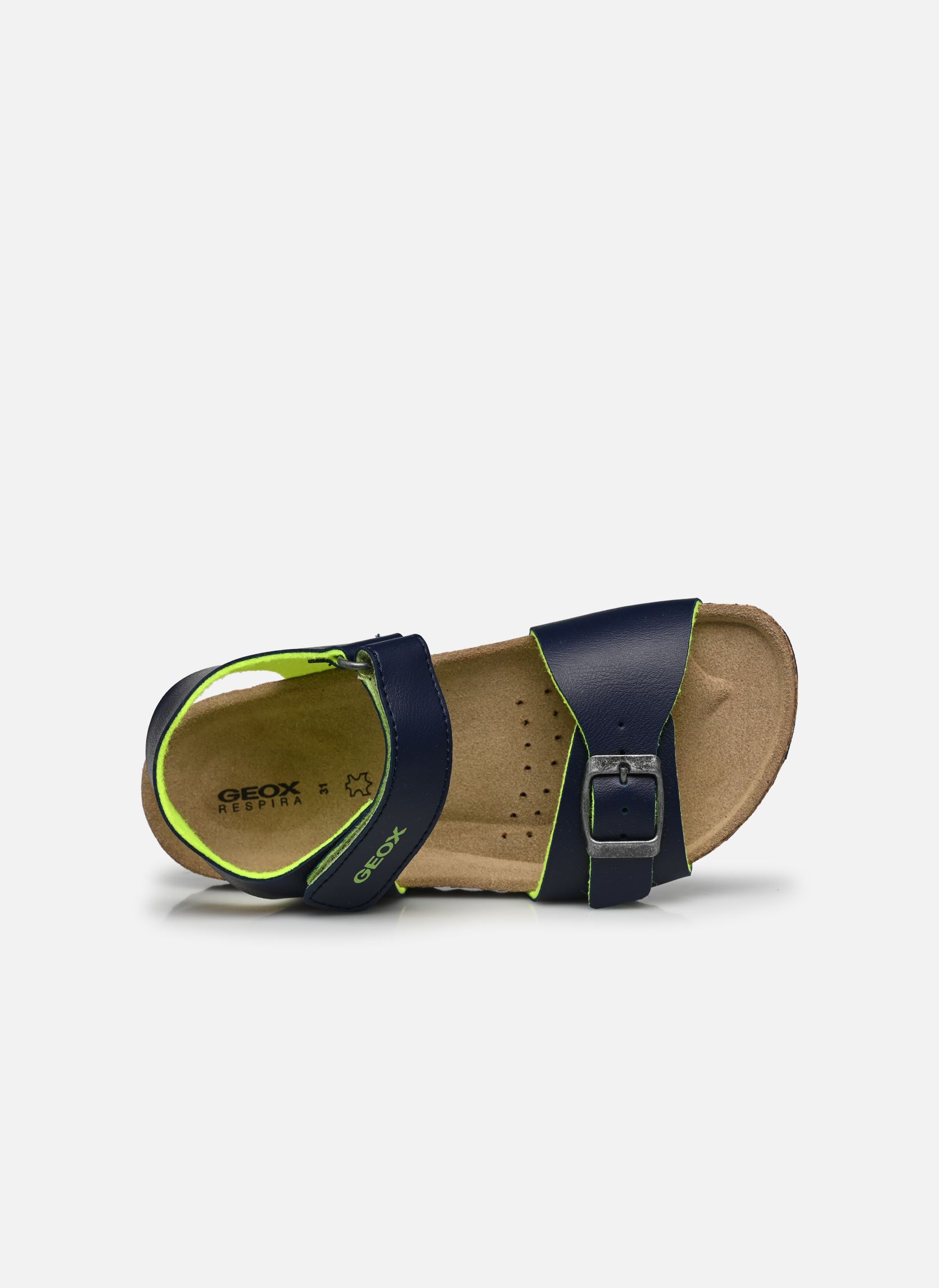 Sandali J Ghita Boy J028LB bambino blu Geox Sandali J Ghita Boy J028LB bambino blu MARINE/FLUO JAUNE