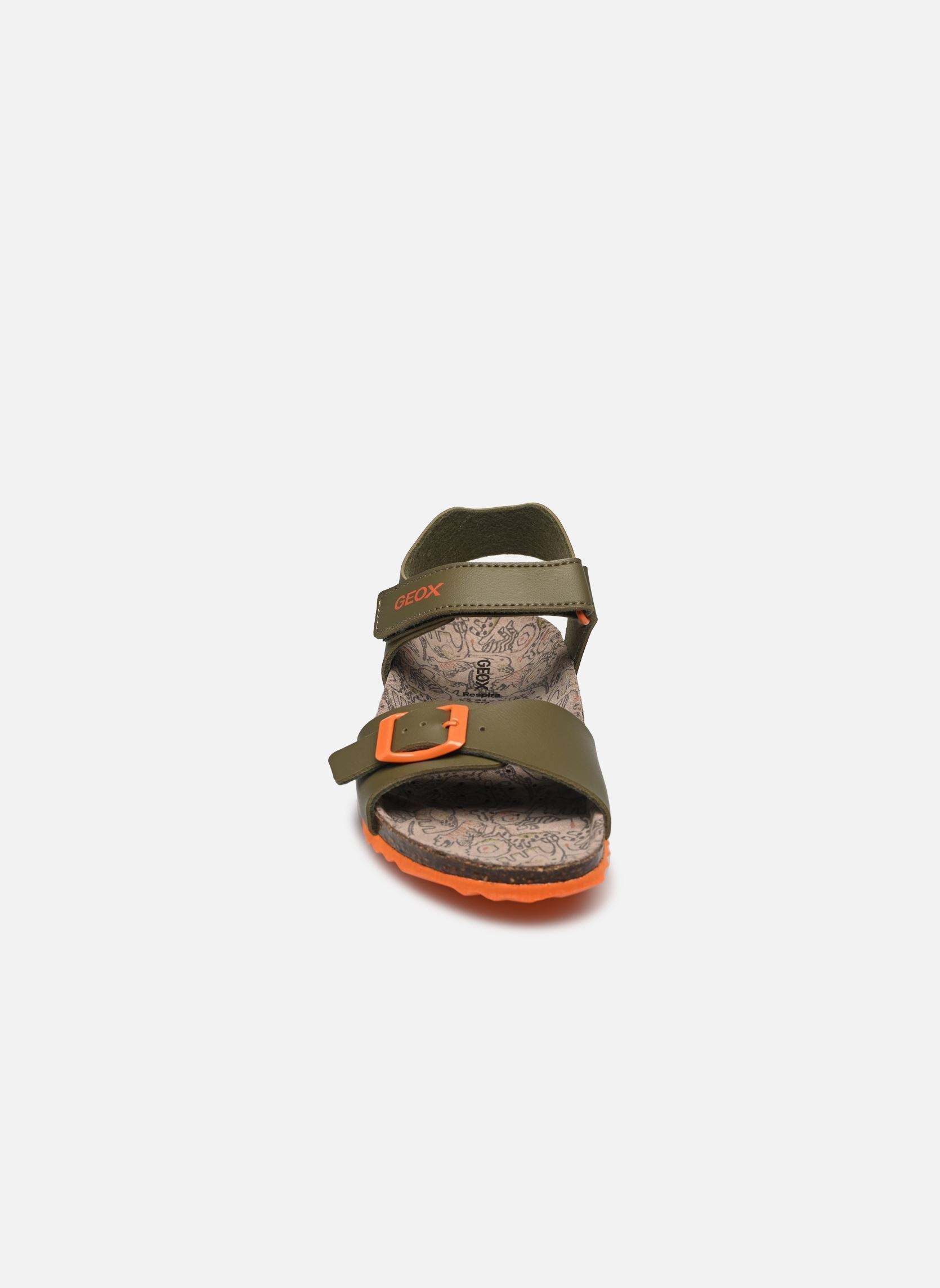 Sandales J Ghita Boy J028LB garçon vert Geox Sandales J Ghita Boy J028LB garçon vert MILITAIRE/ORANGE