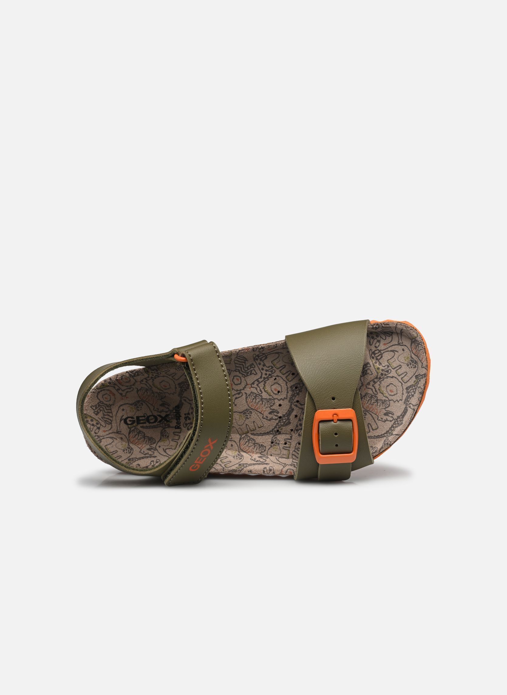Sandales J Ghita Boy J028LB garçon vert Geox Sandales J Ghita Boy J028LB garçon vert MILITAIRE/ORANGE