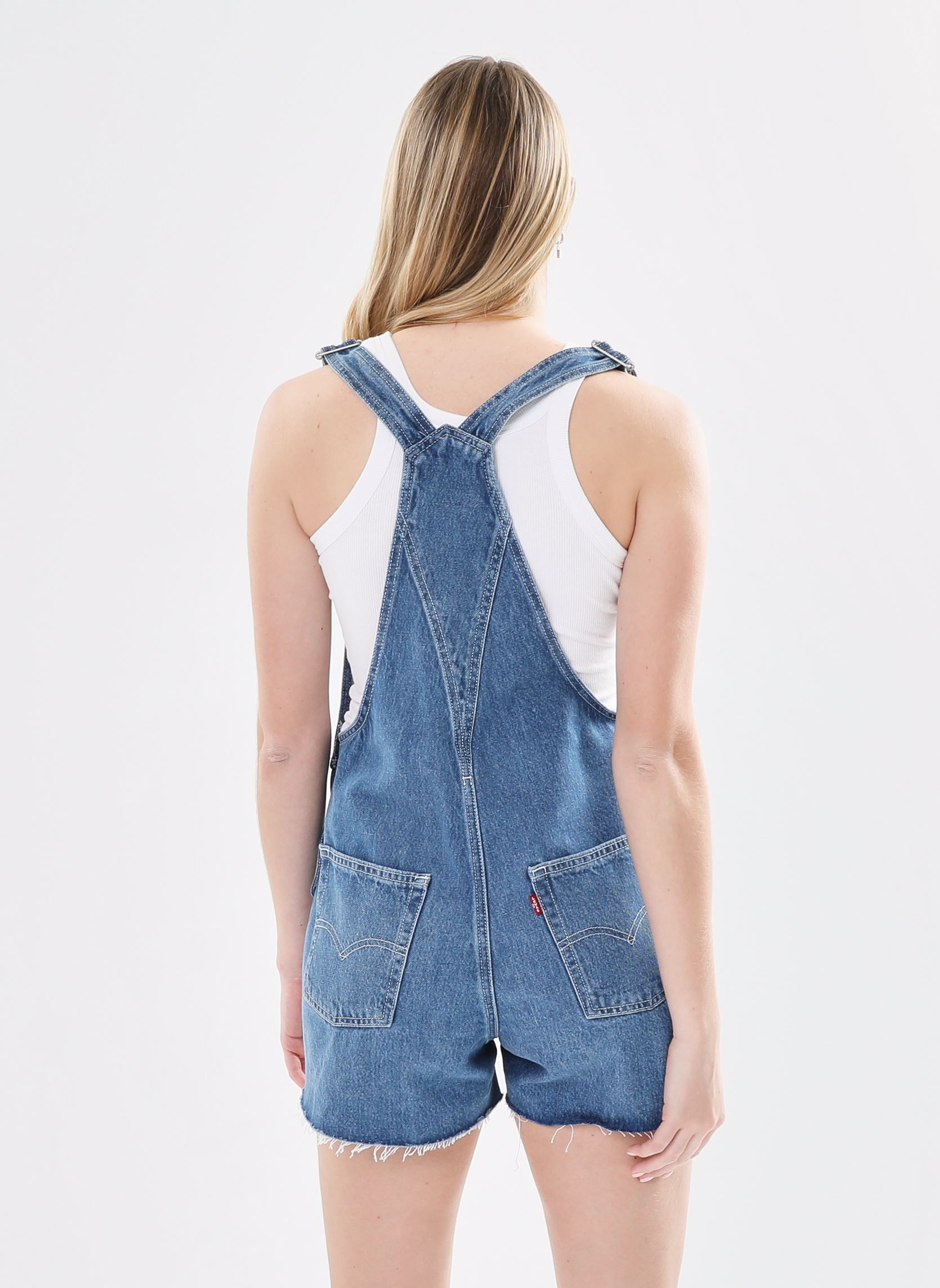 Salopettes Vintage Shortall femme bleu Levi's Salopettes Vintage Shortall femme bleu Mend Me Not