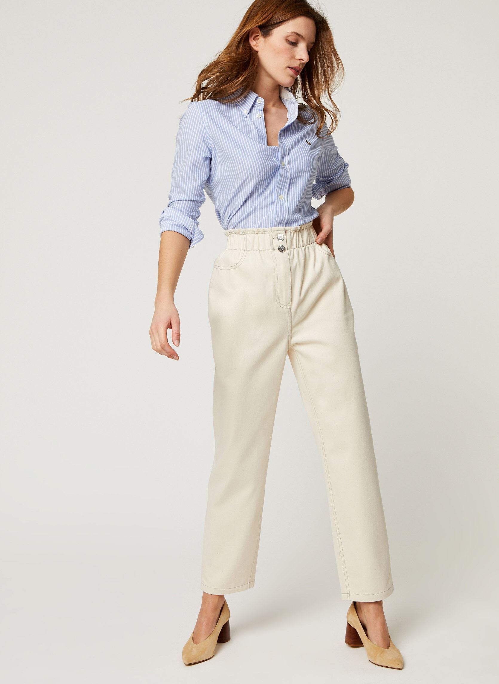 Hemden Chemise Oxford coton piqué rayé dames blauw Polo Ralph Lauren Hemden Chemise Oxford coton piqué rayé dames blauw HARBOR ISLAND BLUEWHITE