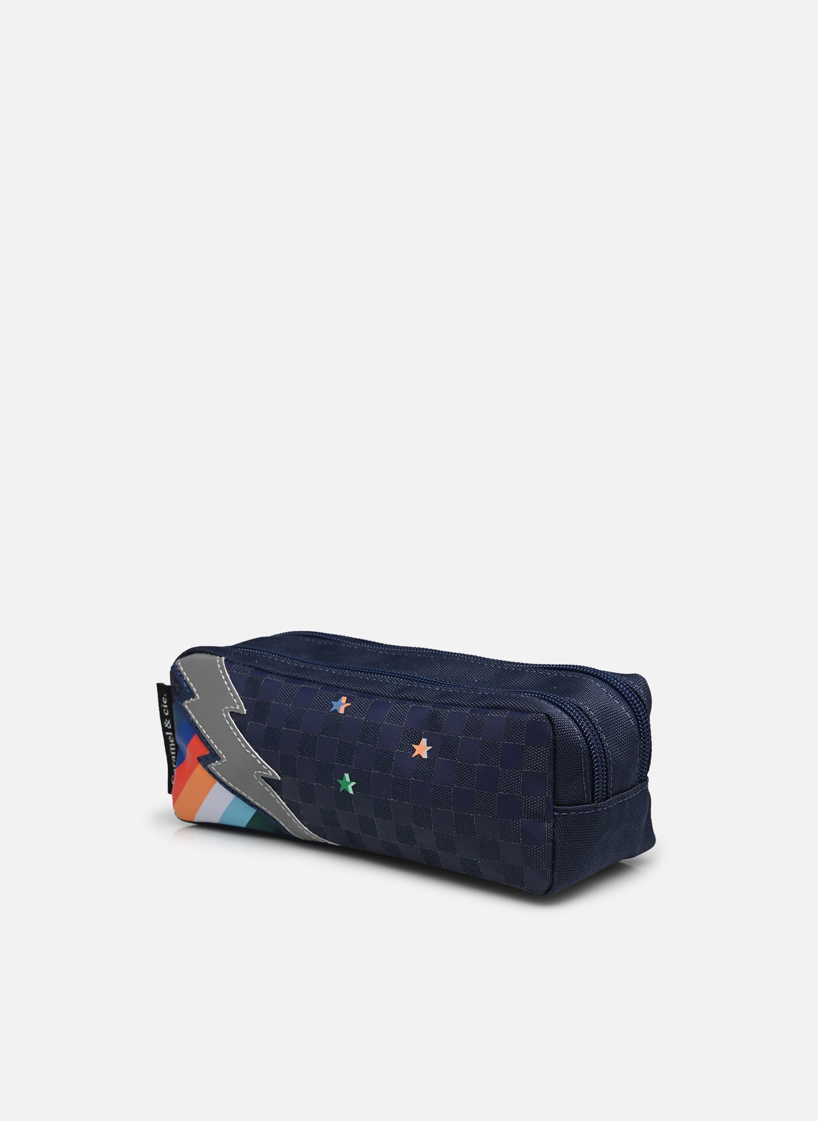 Trousses scolaire Trousse double garçon bleu Caramel & Cie Trousses scolaire Trousse double garçon bleu CHROMATIC LIGHTNING