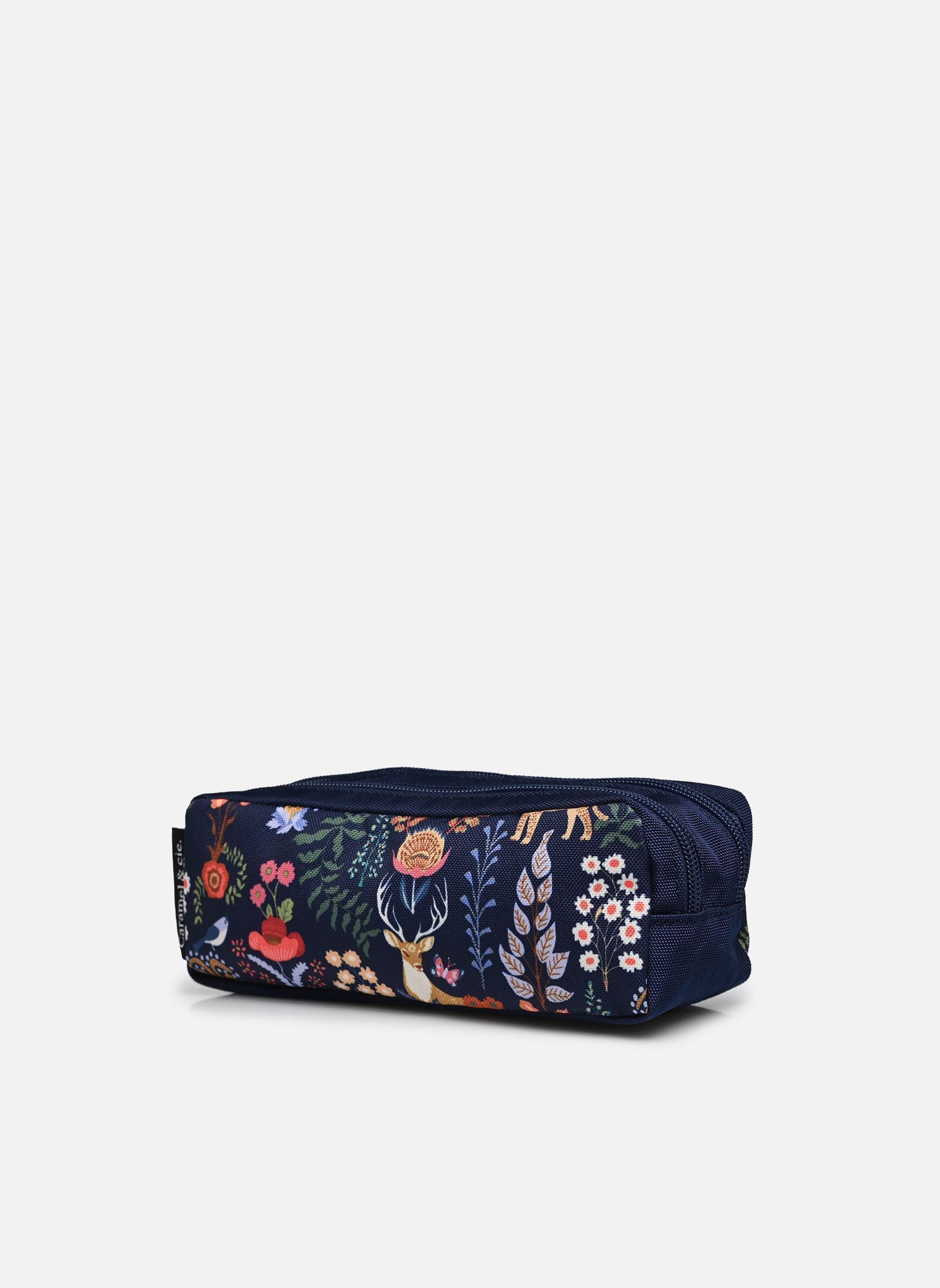Trousses scolaire Trousse double fille bleu Caramel & Cie Trousses scolaire Trousse double fille bleu MAGIC FOREST
