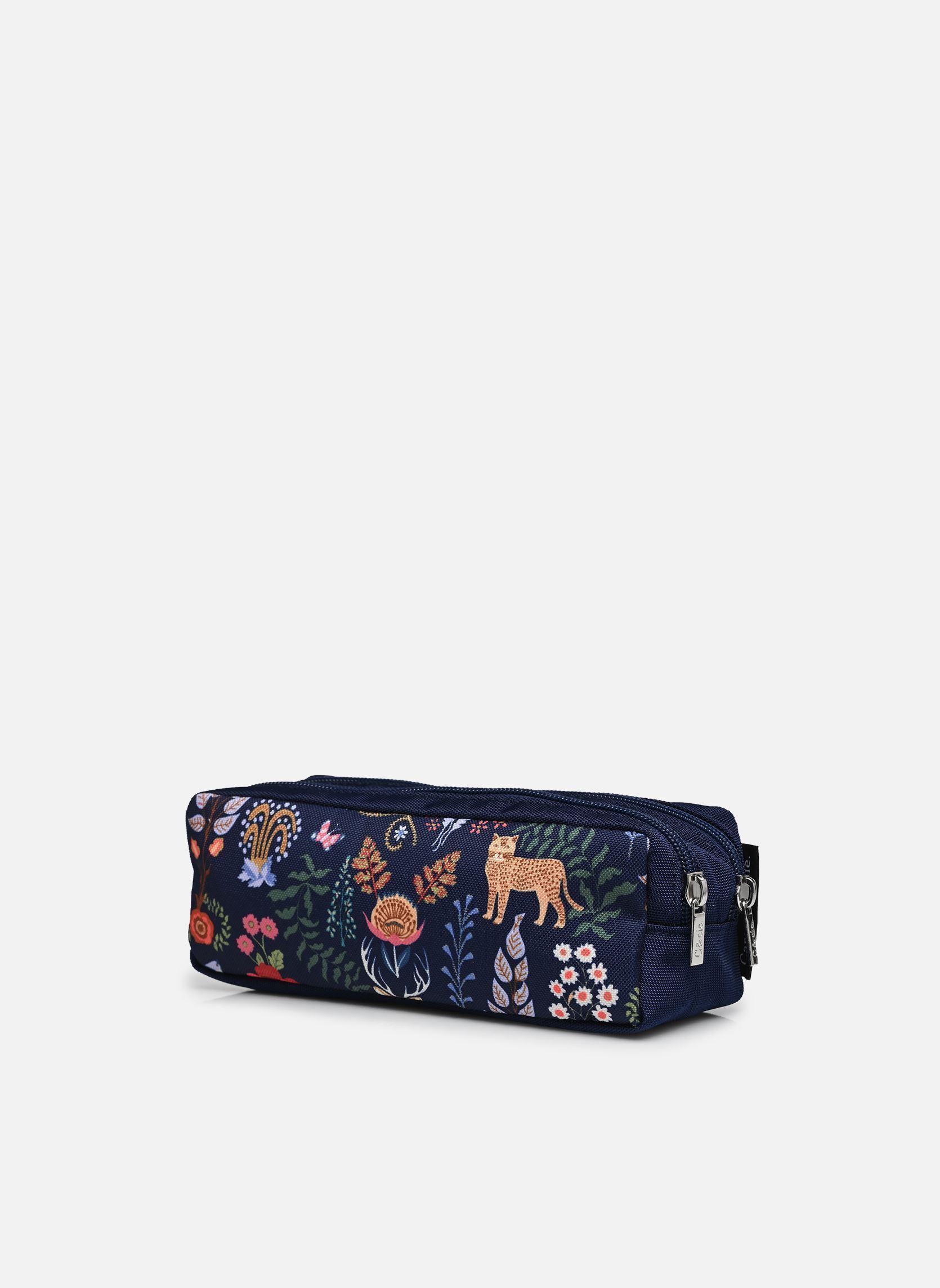 Trousses scolaire Trousse double fille bleu Caramel & Cie Trousses scolaire Trousse double fille bleu MAGIC FOREST