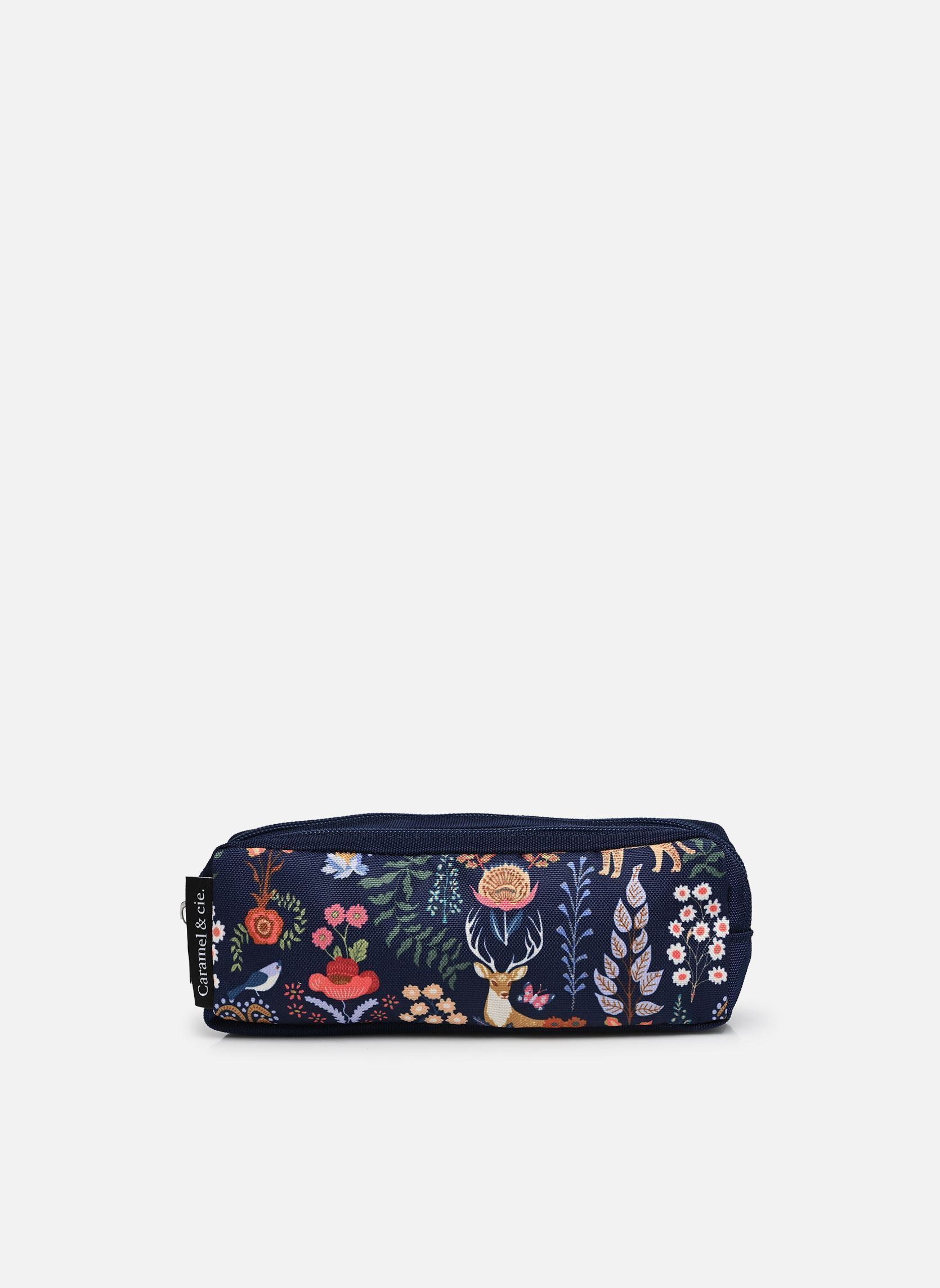 Trousses scolaire Trousse double fille bleu Caramel & Cie Trousses scolaire Trousse double fille bleu MAGIC FOREST
