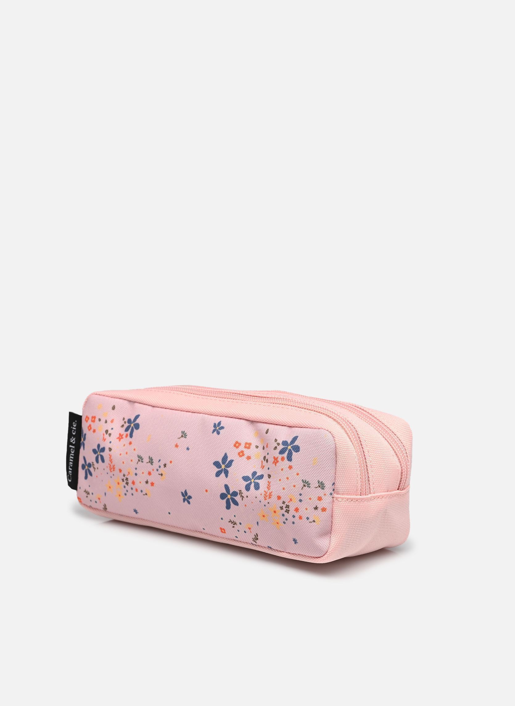 Trousses scolaire Trousse double fille rose Caramel & Cie Trousses scolaire Trousse double fille rose STELLA ROSE