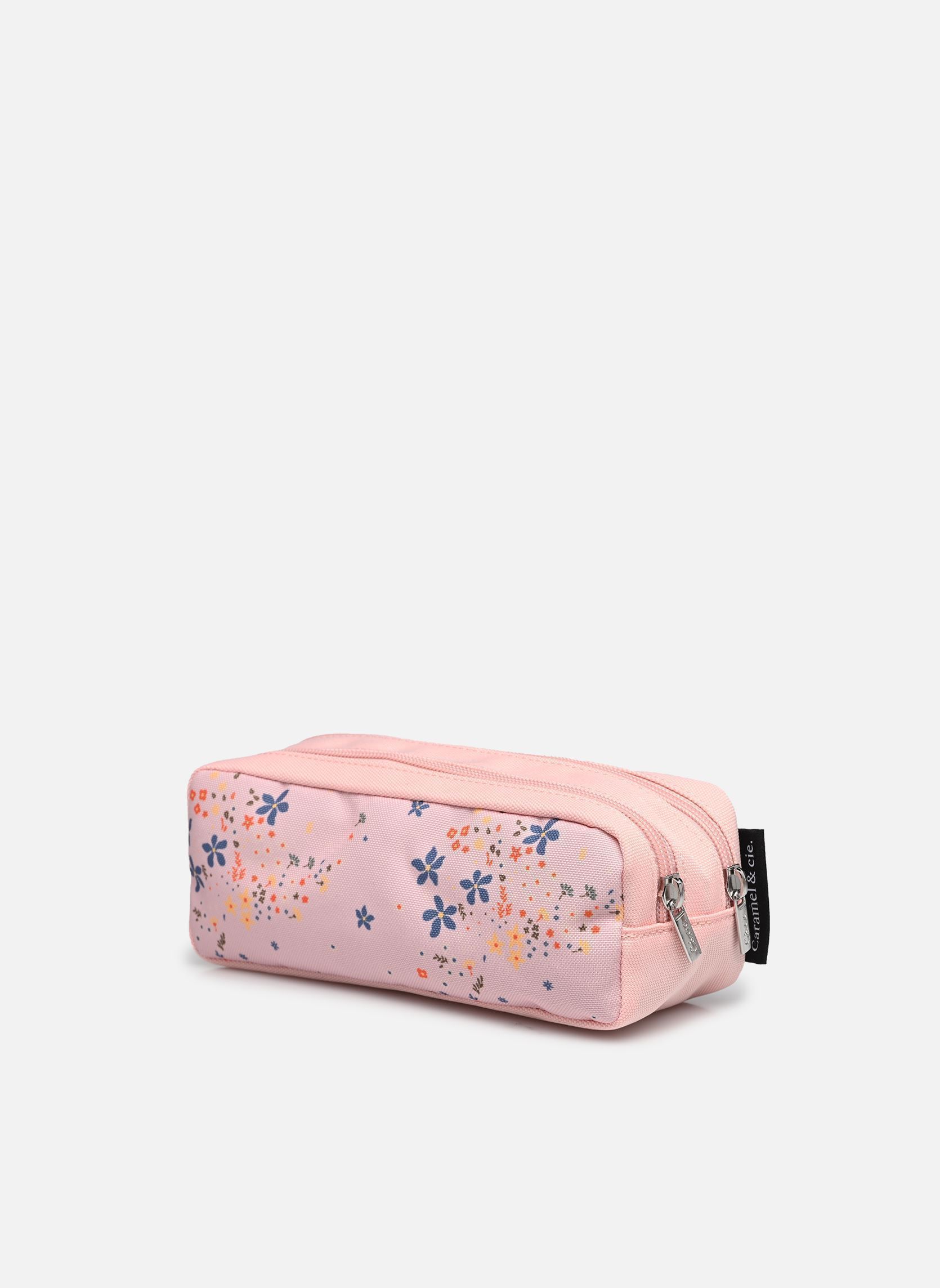 Trousses scolaire Trousse double fille rose Caramel & Cie Trousses scolaire Trousse double fille rose STELLA ROSE
