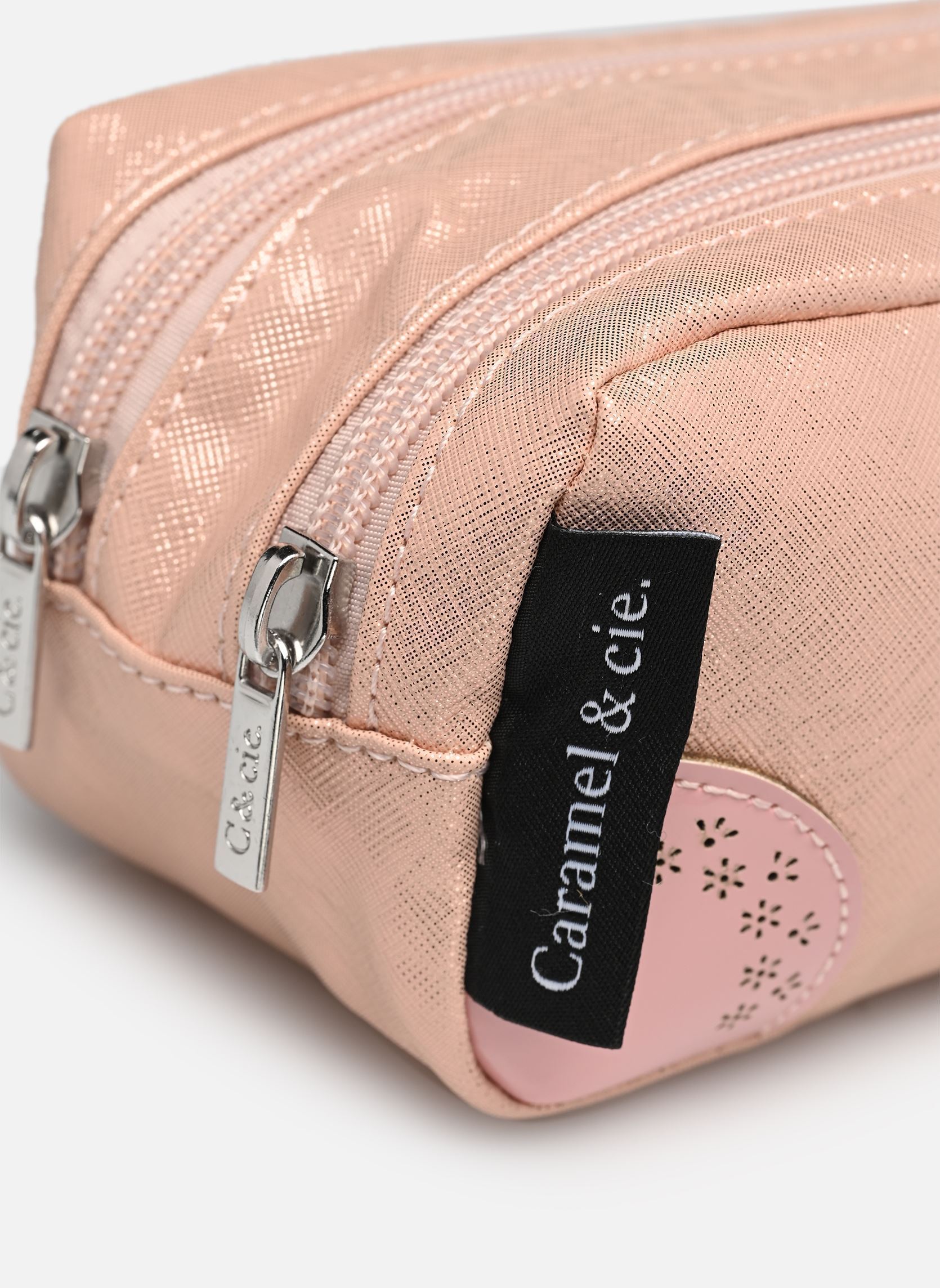Trousses scolaire Trousse double fille rose Caramel & Cie Trousses scolaire Trousse double fille rose PEARL BLUSH OXFORD