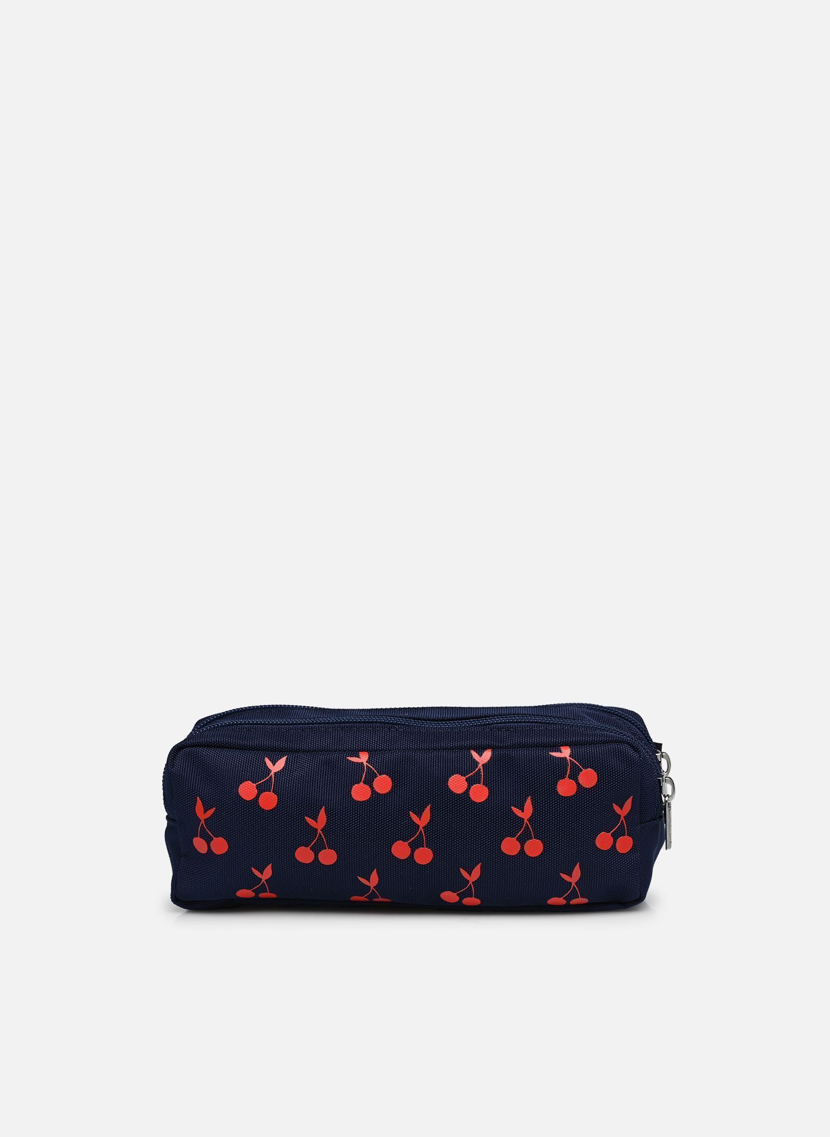 Trousses scolaire Trousse double fille bleu Caramel & Cie Trousses scolaire Trousse double fille bleu VELVET CHERRIES