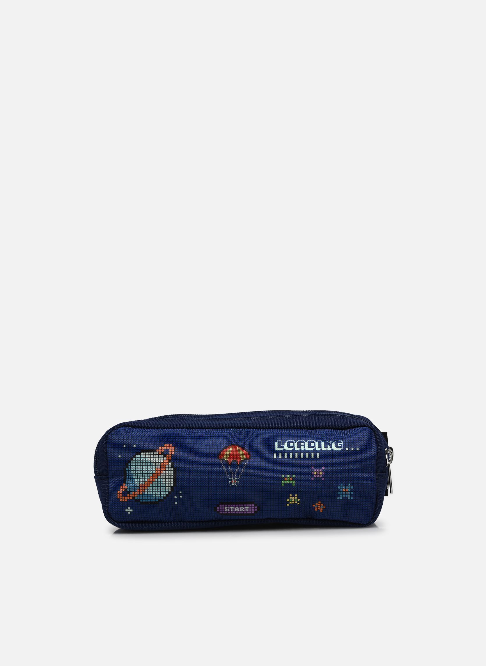 Trousses scolaire Trousse double garçon bleu Caramel & Cie Trousses scolaire Trousse double garçon bleu PIXEL ART