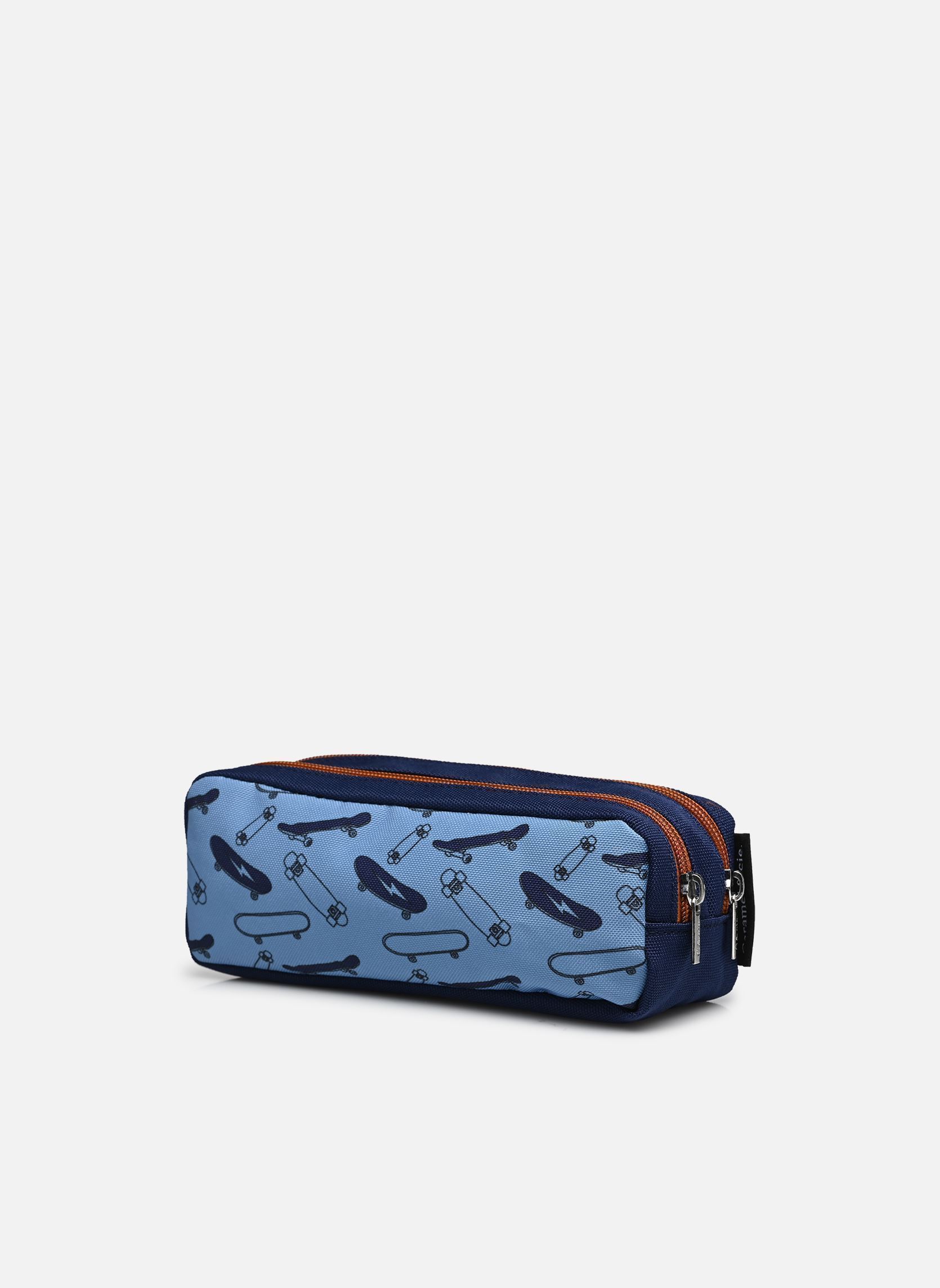Trousses scolaire Trousse double garçon bleu Caramel & Cie Trousses scolaire Trousse double garçon bleu BLUE SKATES