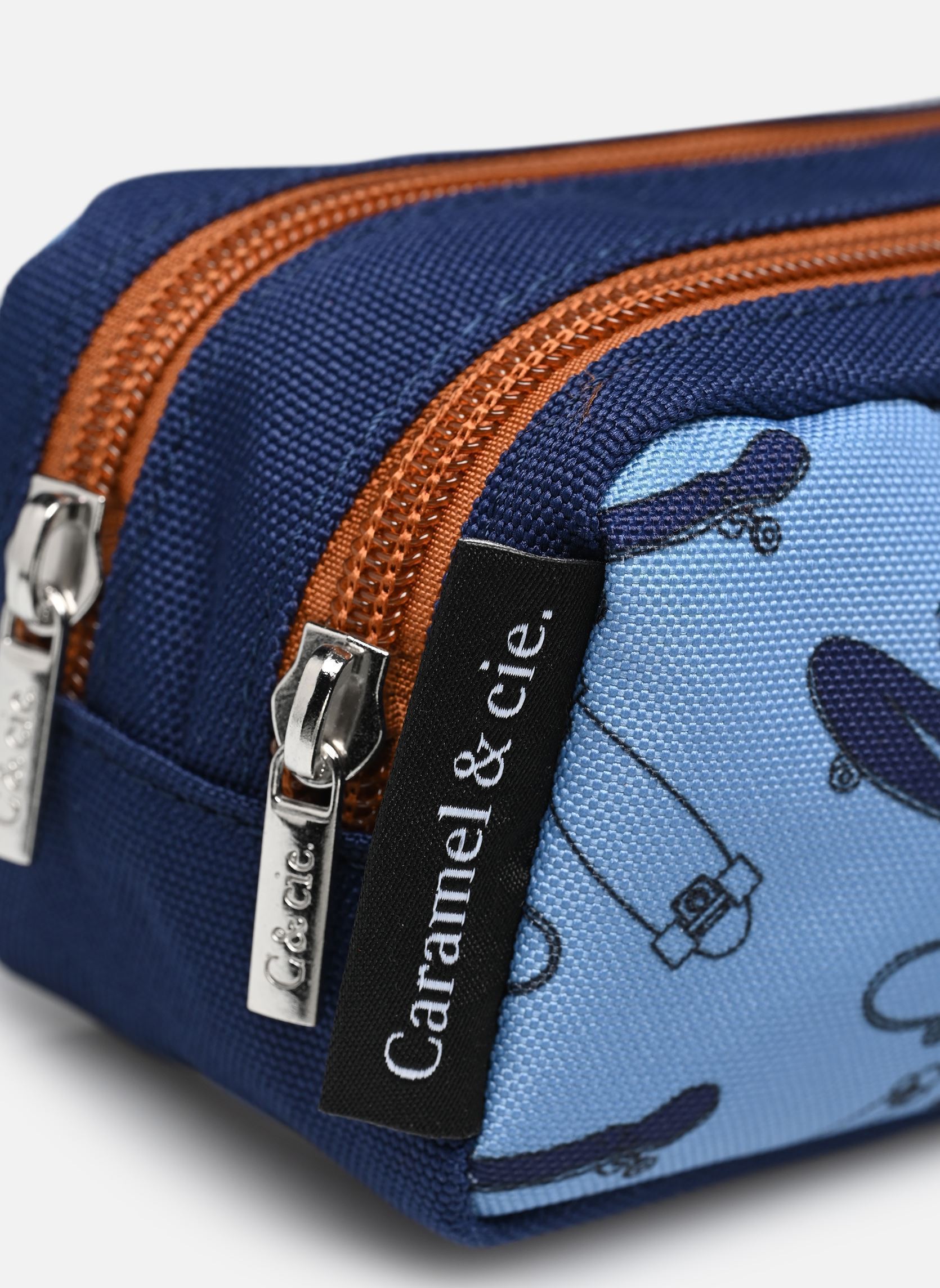 Trousses scolaire Trousse double garçon bleu Caramel & Cie Trousses scolaire Trousse double garçon bleu BLUE SKATES